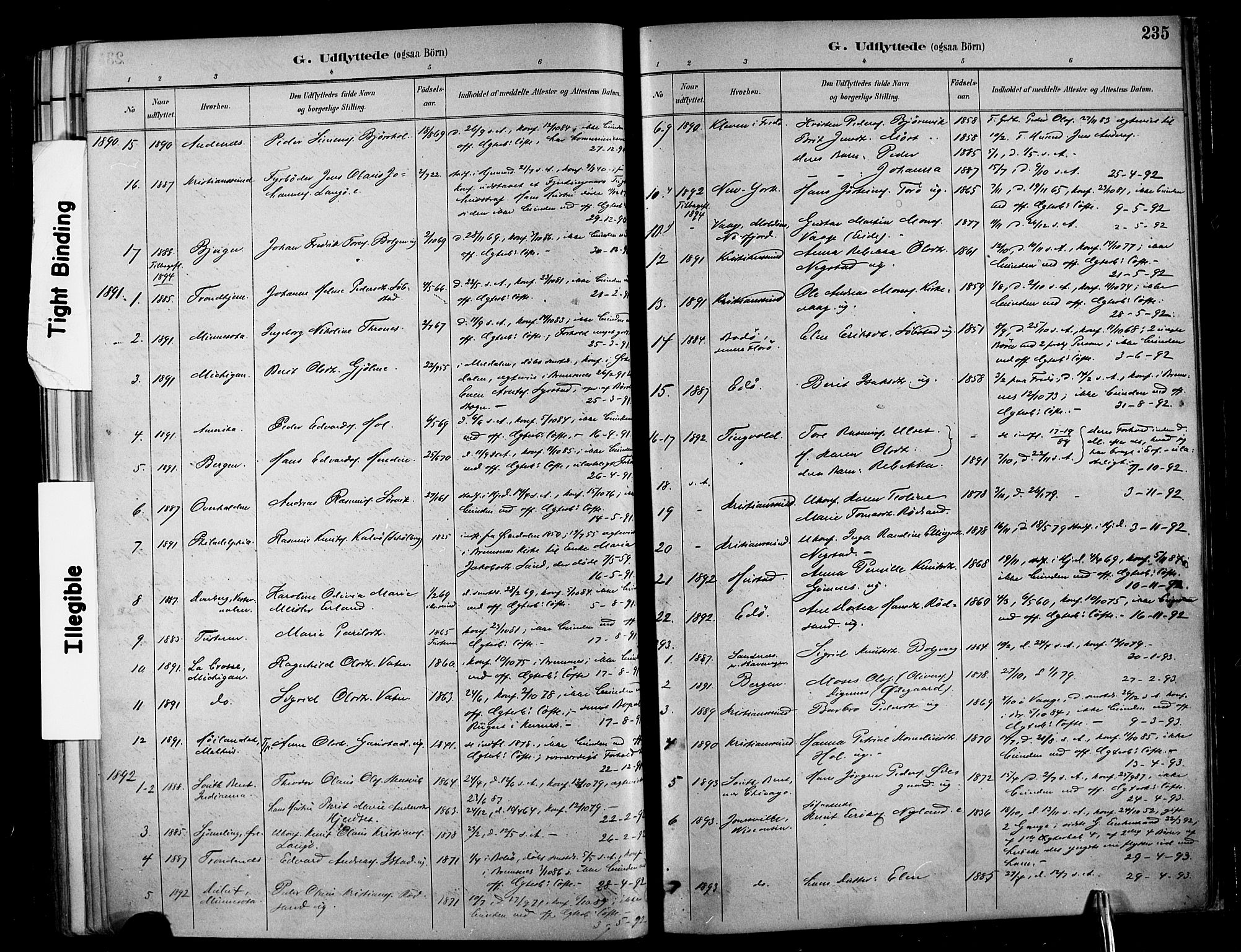 Ministerialprotokoller, klokkerbøker og fødselsregistre - Møre og Romsdal, SAT/A-1454/569/L0819: Parish register (official) no. 569A05, 1885-1899, p. 235