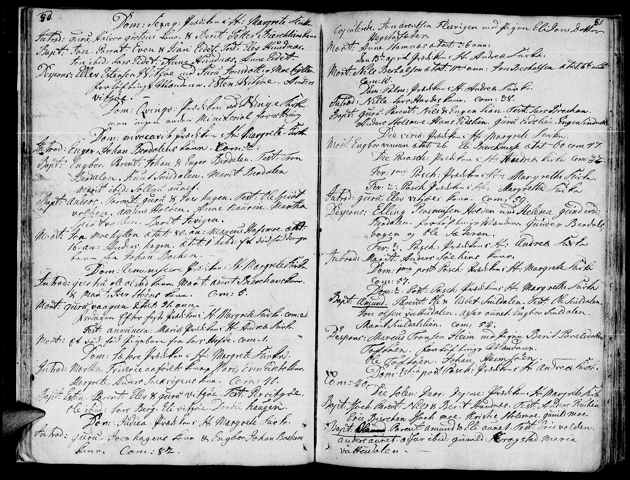 Ministerialprotokoller, klokkerbøker og fødselsregistre - Sør-Trøndelag, SAT/A-1456/630/L0489: Parish register (official) no. 630A02, 1757-1794, p. 80-81