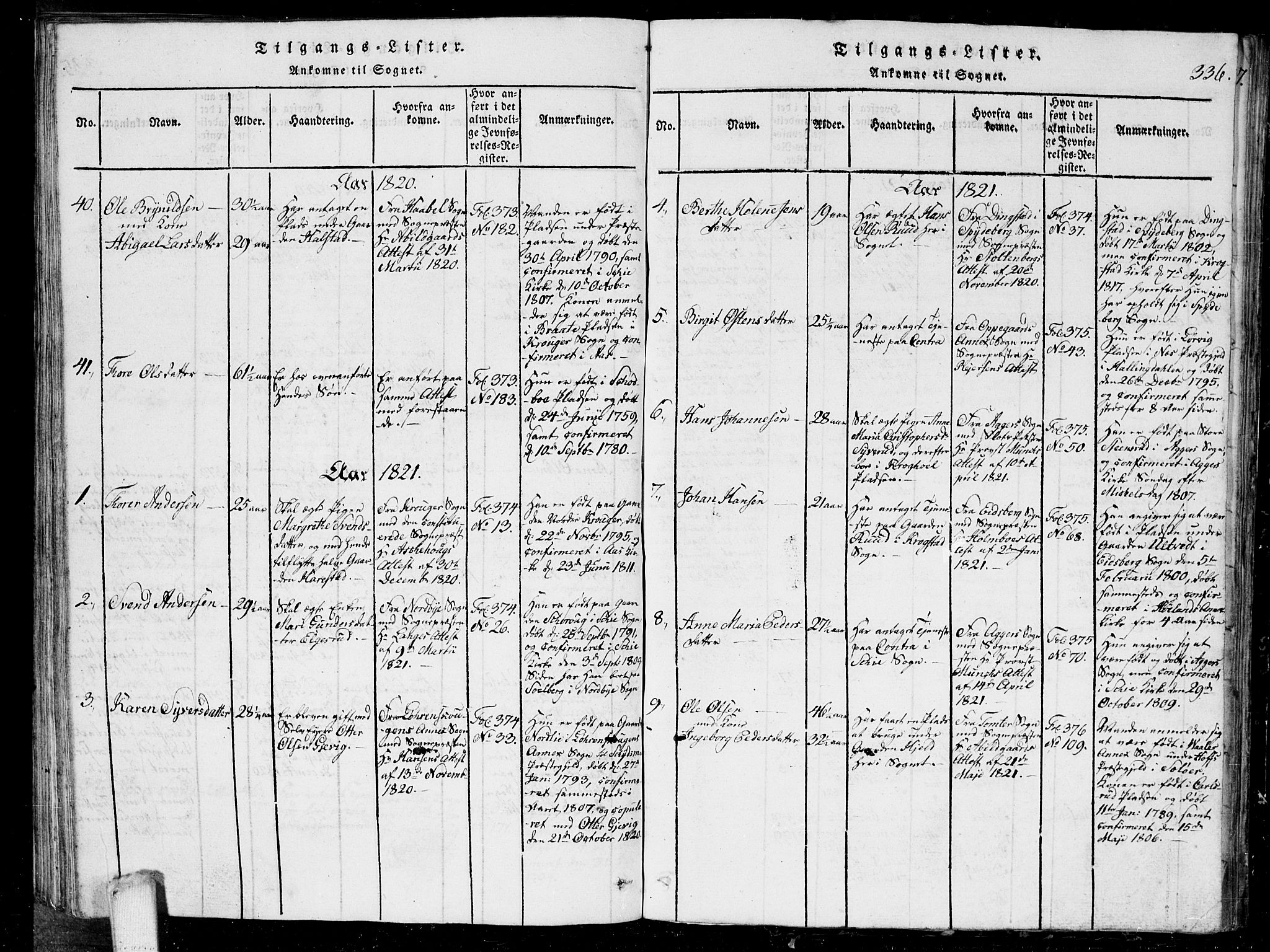 Kråkstad prestekontor Kirkebøker, AV/SAO-A-10125a/G/Ga/L0001: Parish register (copy) no. I 1, 1813-1824, p. 336