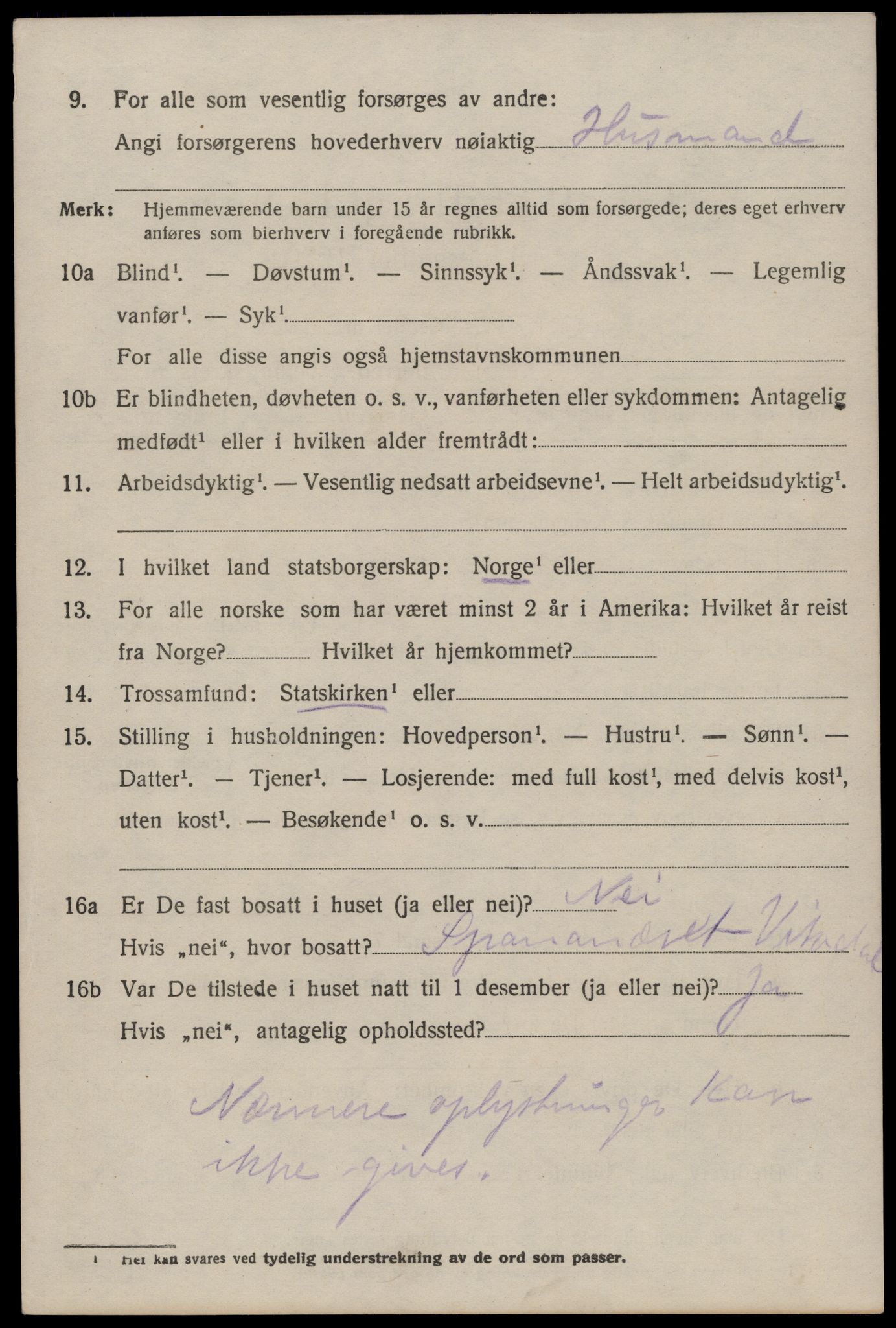 SAST, 1920 census for Vikedal, 1920, p. 3378