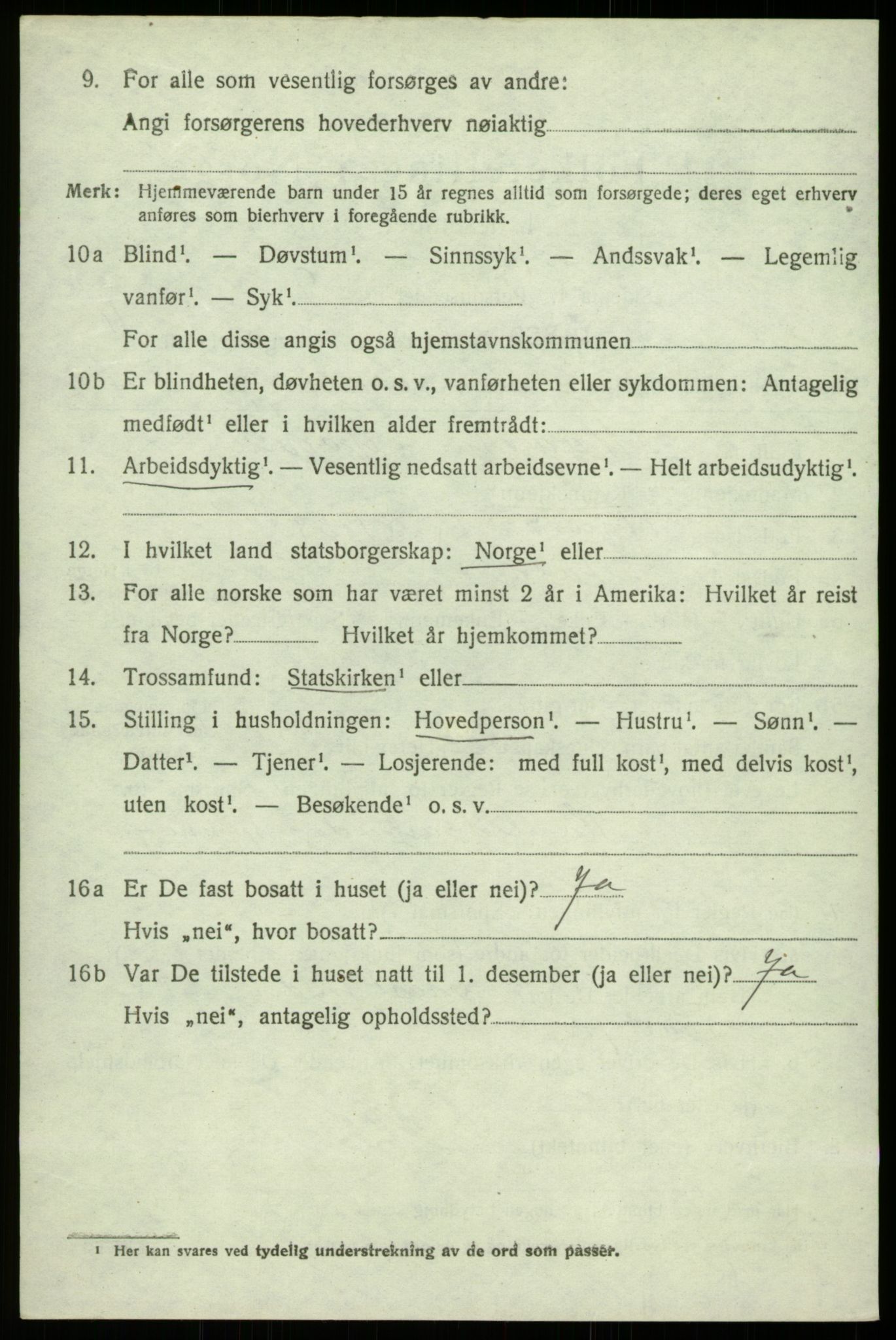 SAB, 1920 census for Åsane, 1920, p. 2832