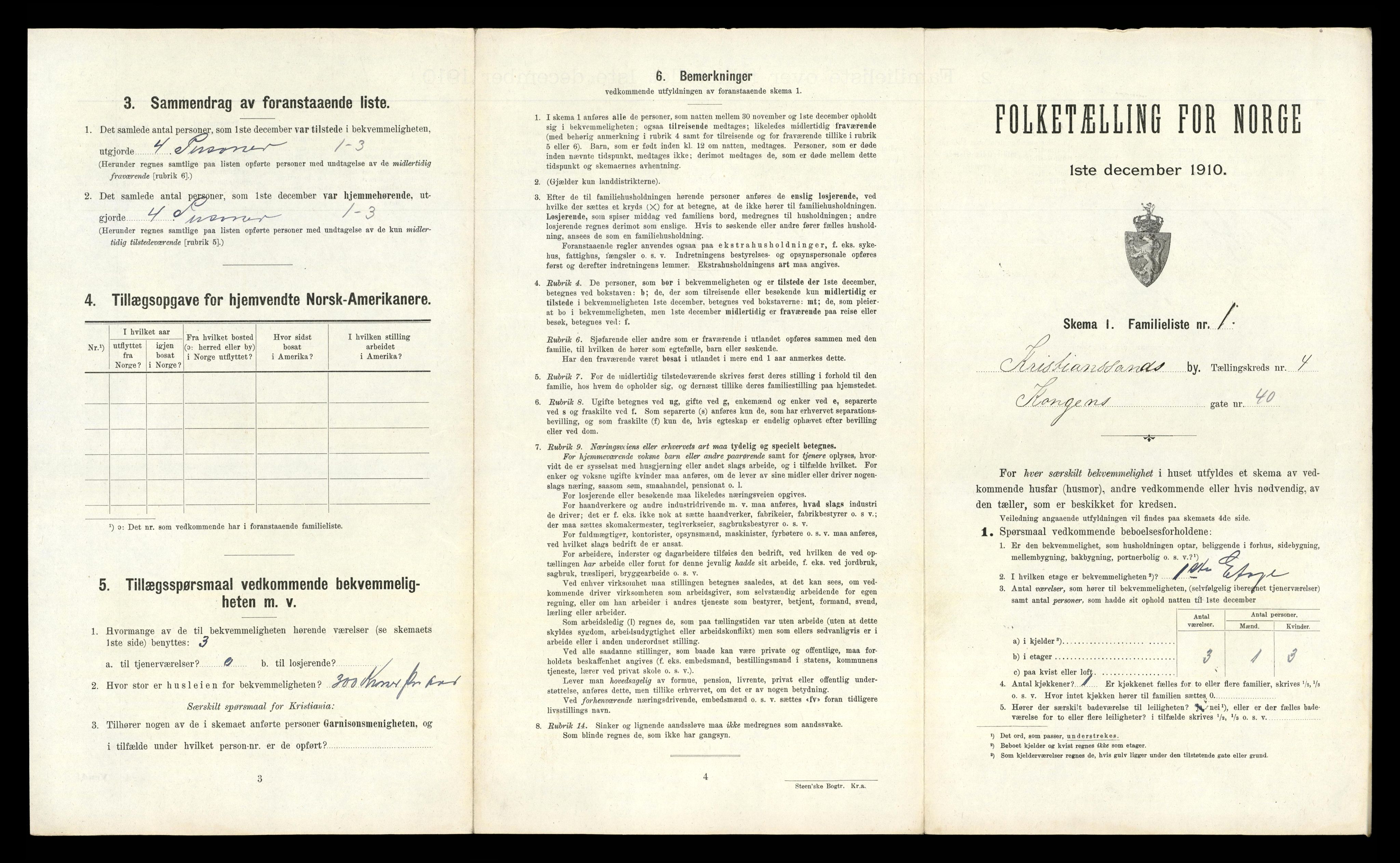 RA, 1910 census for Kristiansand, 1910, p. 790