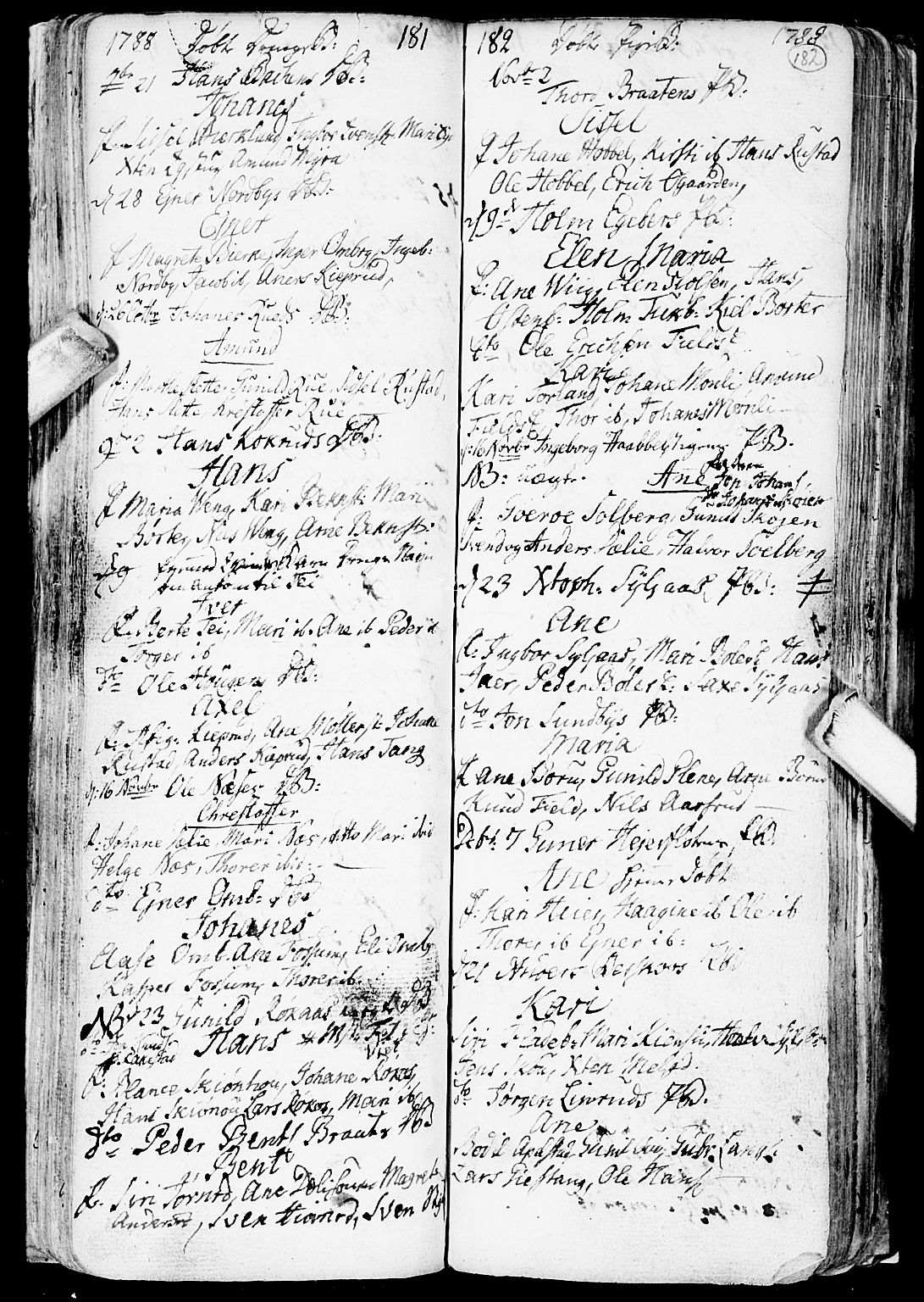 Enebakk prestekontor Kirkebøker, AV/SAO-A-10171c/F/Fa/L0002: Parish register (official) no. I 2, 1755-1806, p. 181-182