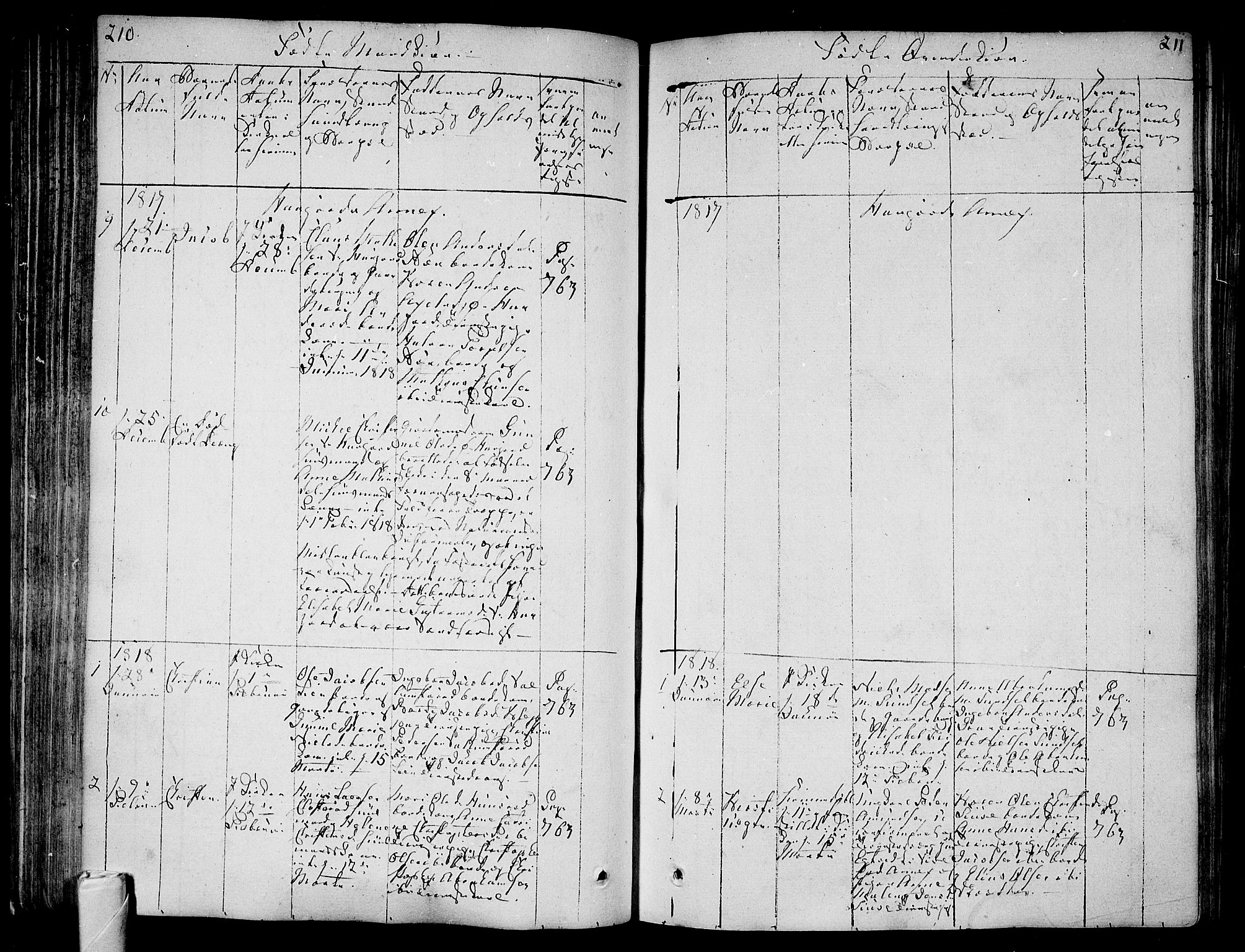 Andebu kirkebøker, AV/SAKO-A-336/F/Fa/L0003: Parish register (official) no. 3 /2, 1815-1828, p. 210-211