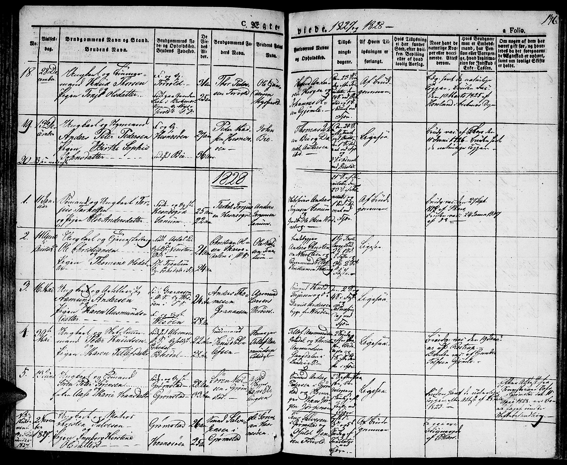 Fjære sokneprestkontor, AV/SAK-1111-0011/F/Fa/L0002: Parish register (official) no. A 2, 1827-1839, p. 146