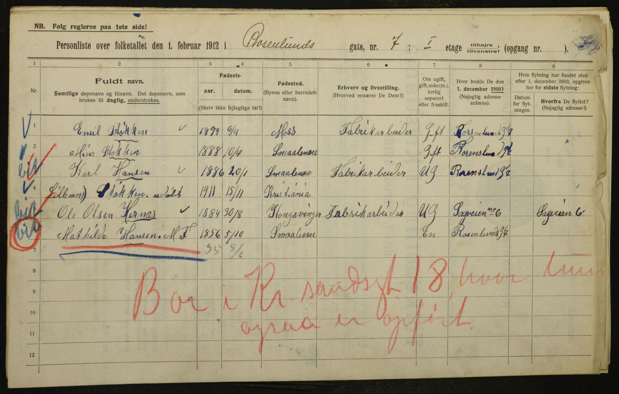 OBA, Municipal Census 1912 for Kristiania, 1912, p. 84202