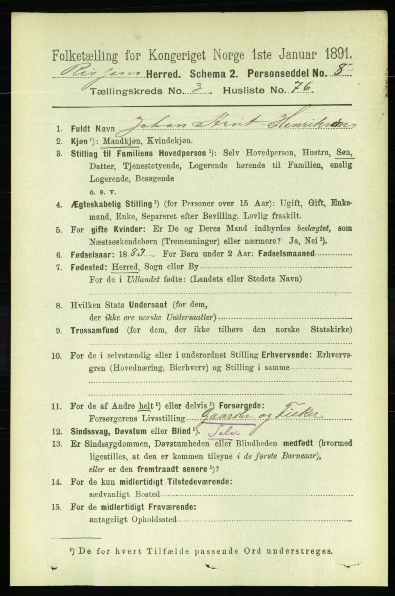 RA, 1891 census for 1624 Rissa, 1891, p. 2062