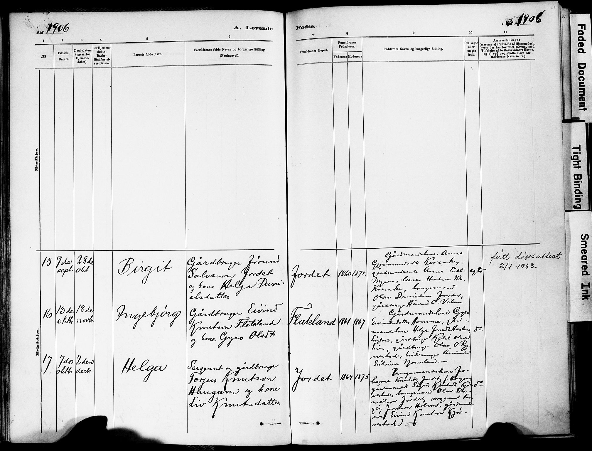 Valle sokneprestkontor, AV/SAK-1111-0044/F/Fa/Fac/L0009: Parish register (official) no. A 9, 1882-1913, p. 68