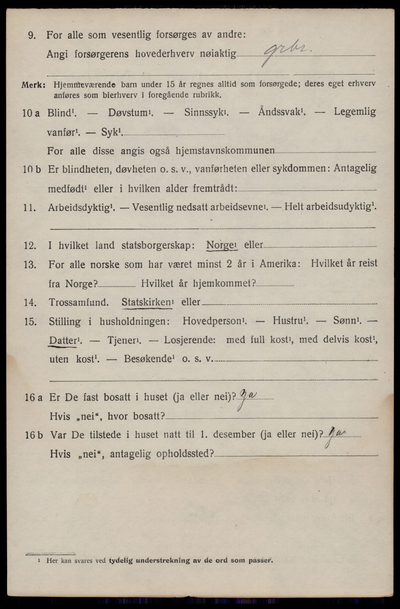 SAKO, 1920 census for Seljord, 1920, p. 1229