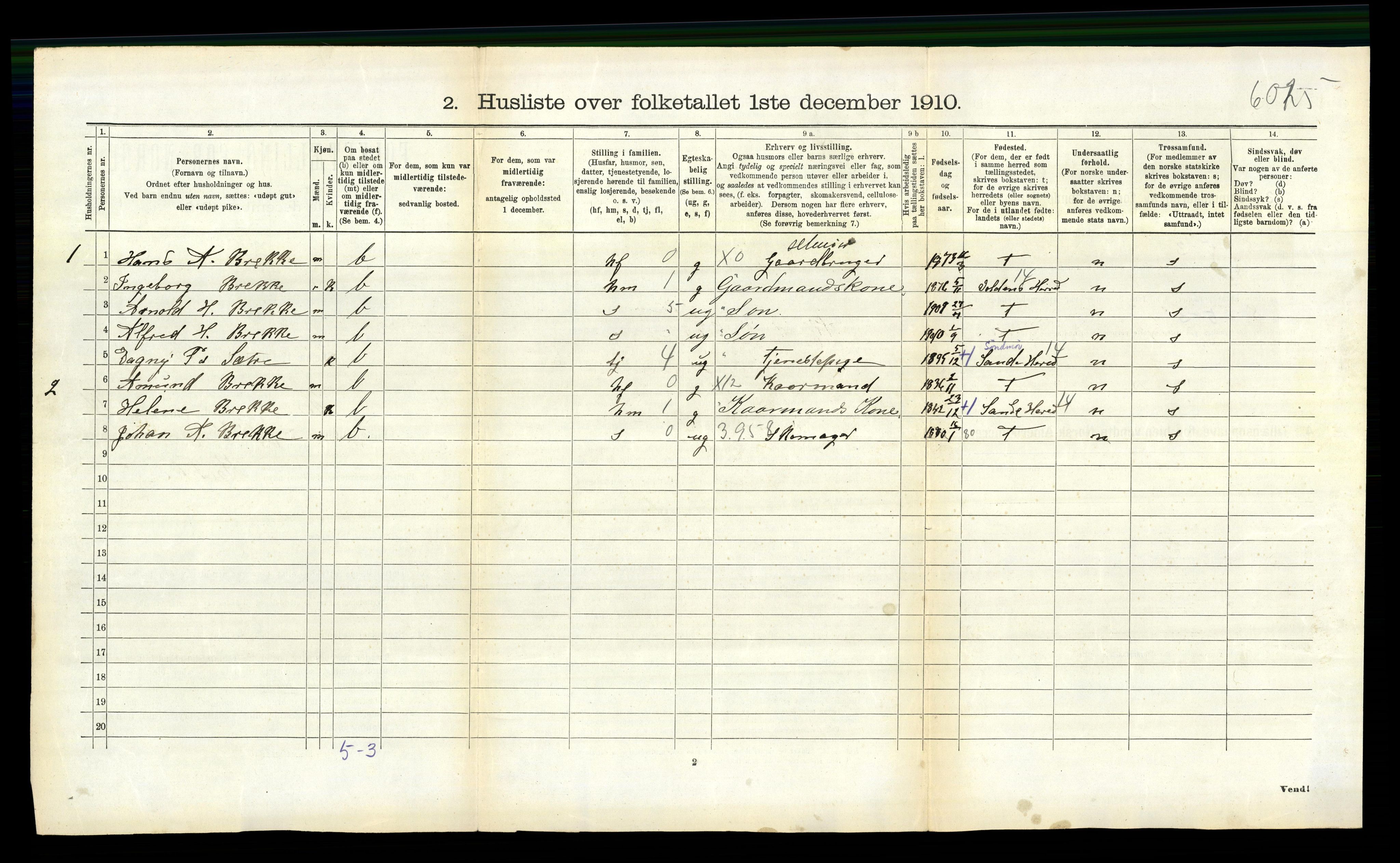 RA, 1910 census for Herøy, 1910, p. 1407