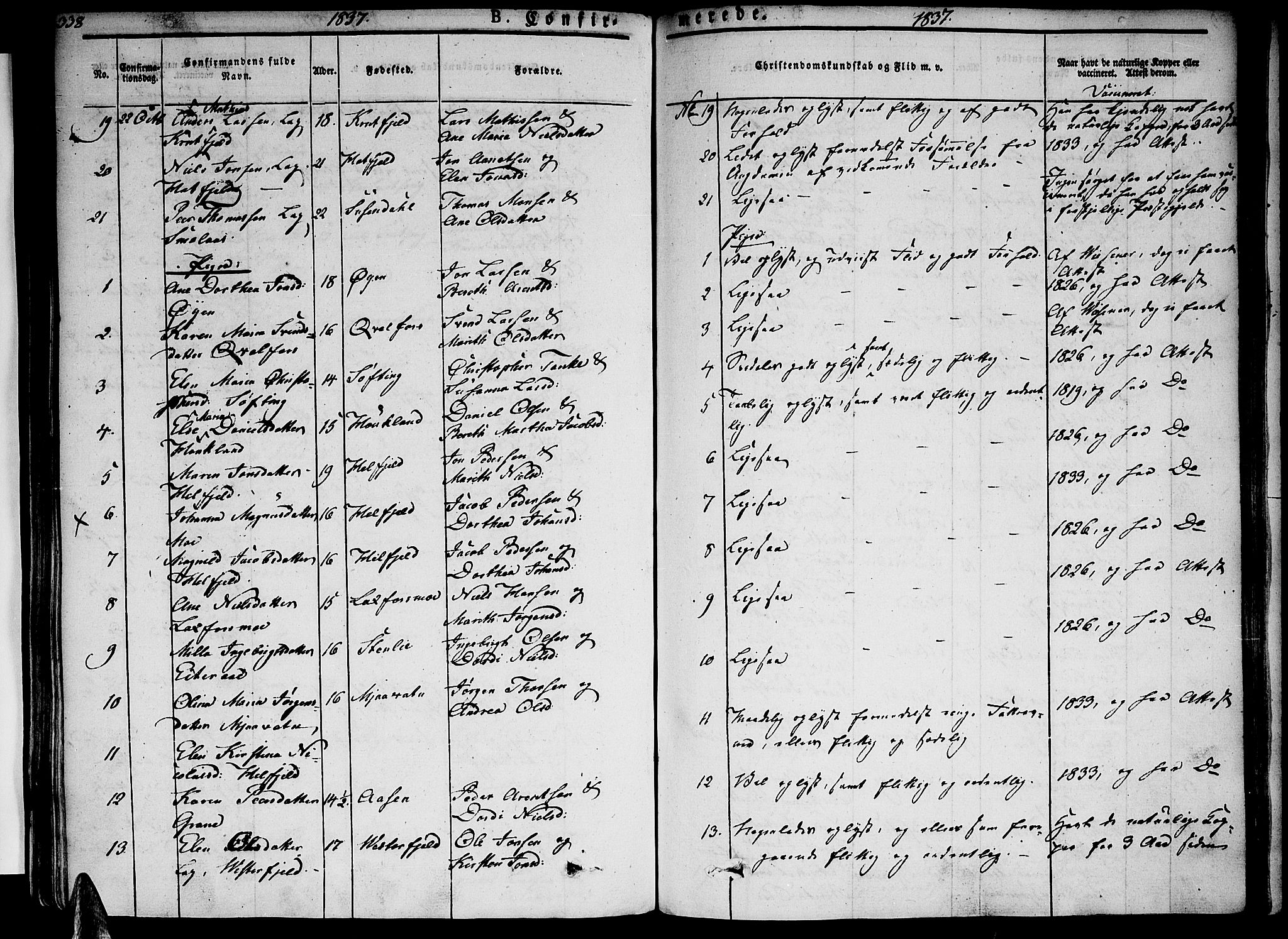 Ministerialprotokoller, klokkerbøker og fødselsregistre - Nordland, AV/SAT-A-1459/820/L0289: Parish register (official) no. 820A10, 1826-1845, p. 338