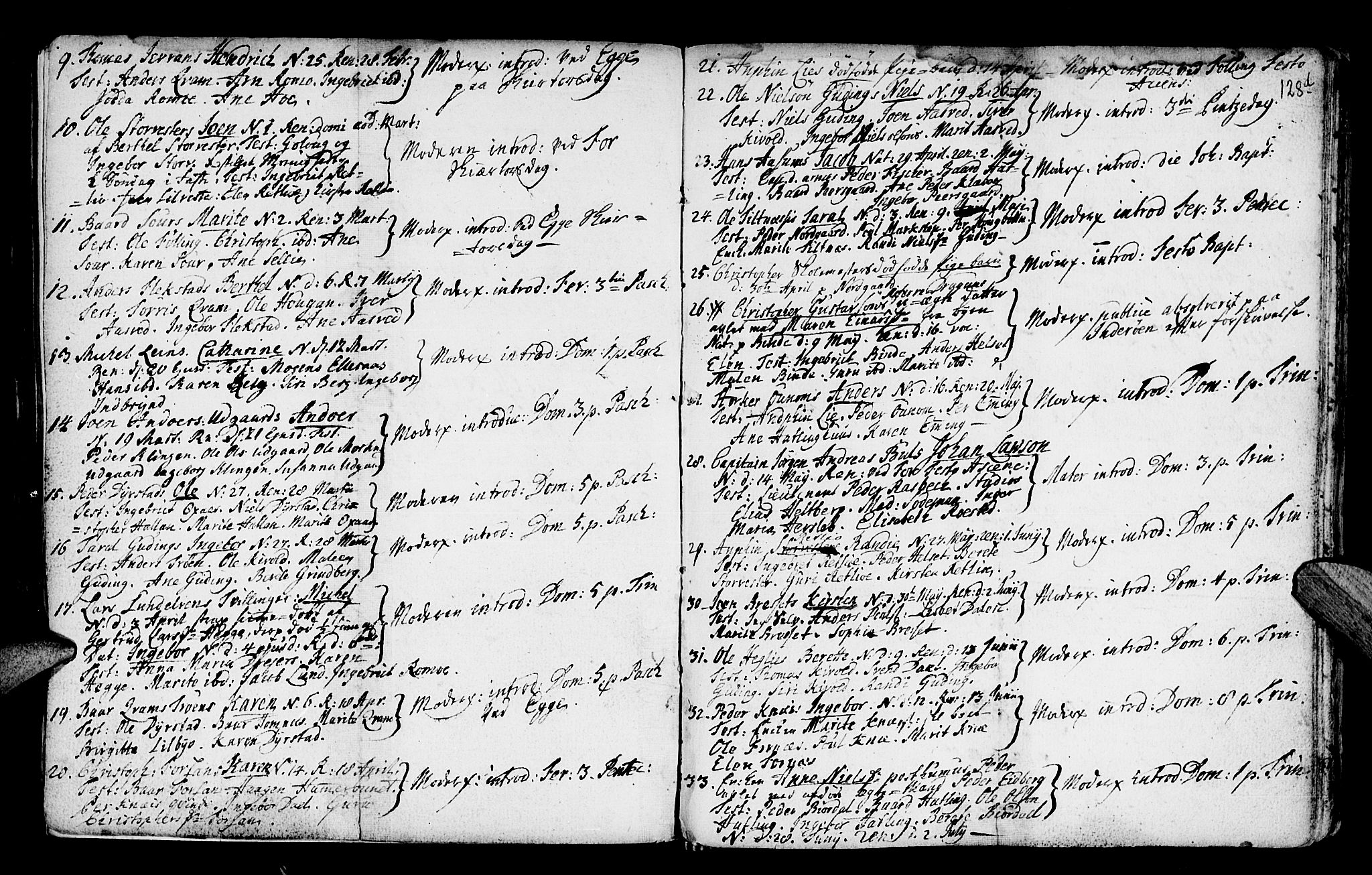 Ministerialprotokoller, klokkerbøker og fødselsregistre - Nord-Trøndelag, SAT/A-1458/746/L0439: Parish register (official) no. 746A01, 1688-1759, p. 128d
