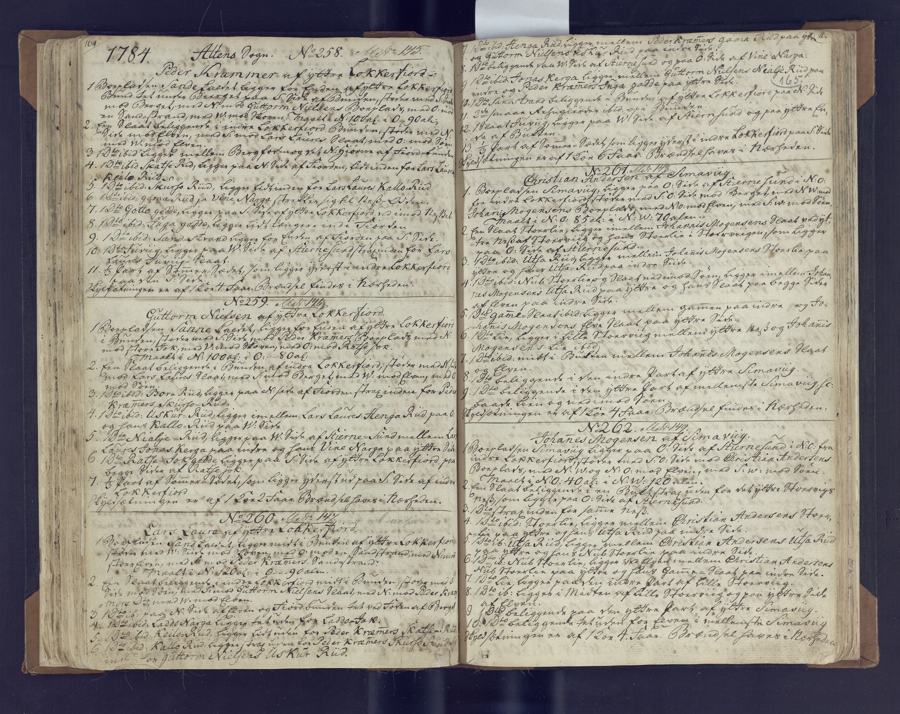 Fylkesmannen i Finnmark, SATØ/S-1120/1Coa/L2882: Landmålerprotokoll (i nærmagasinet/skannet), 1776-1845, p. 86