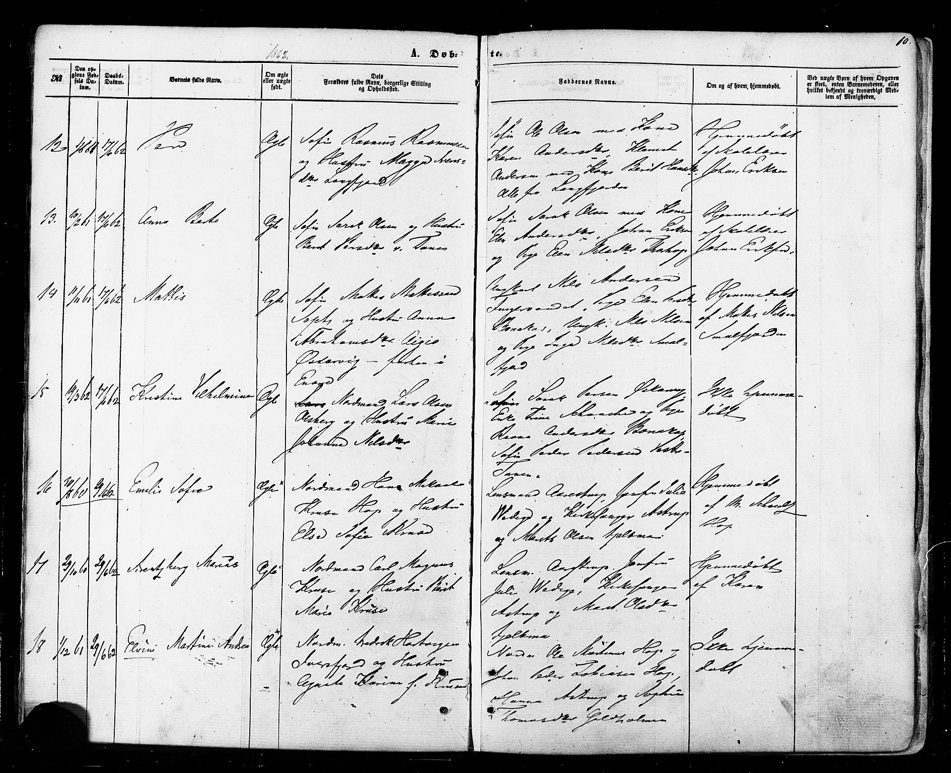 Tana sokneprestkontor, AV/SATØ-S-1334/H/Ha/L0002kirke: Parish register (official) no. 2 /1, 1861-1877, p. 10