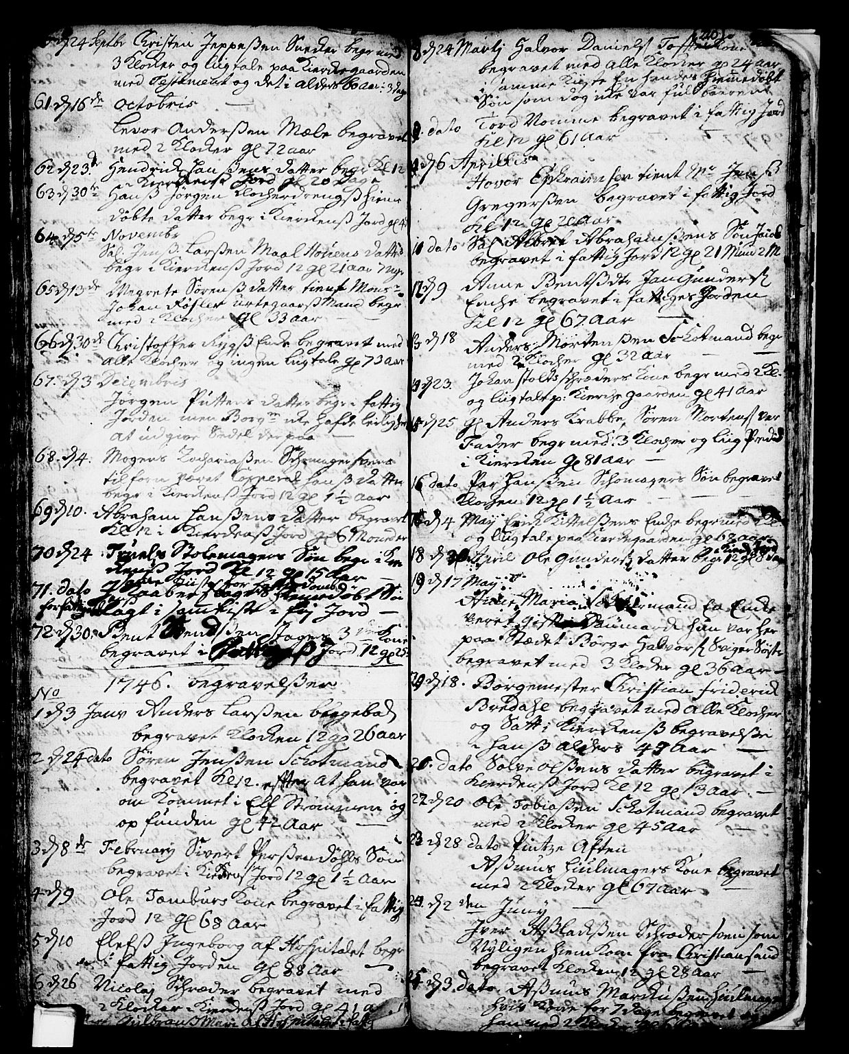 Skien kirkebøker, SAKO/A-302/F/Fa/L0002: Parish register (official) no. 2, 1716-1757, p. 220