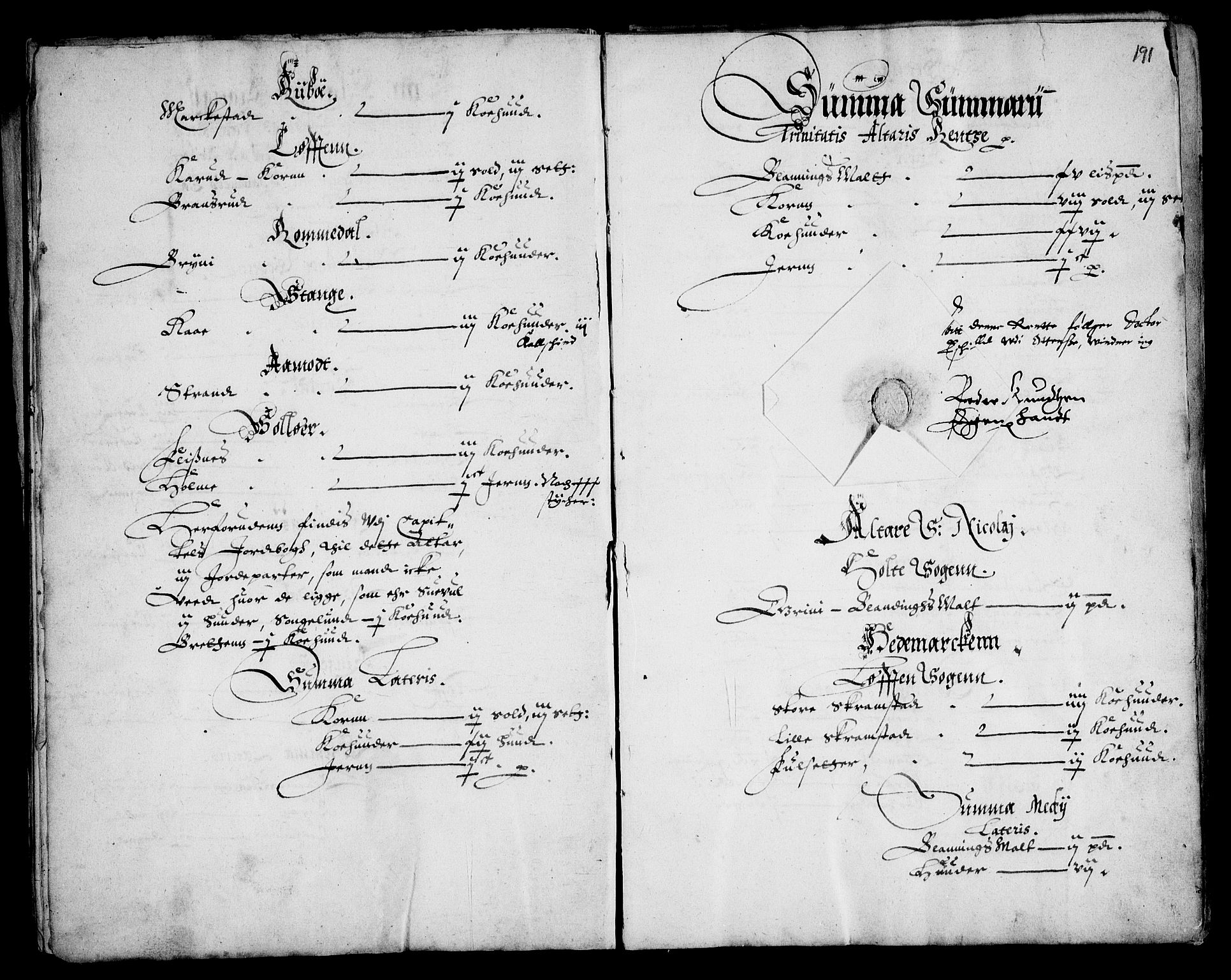 Rentekammeret inntil 1814, Realistisk ordnet avdeling, AV/RA-EA-4070/Fc/Fca/L0001/0001: [Ca I]  Akershus stift / Oslo kapitels og Tønsberg prostis jordebok, 1618, p. 190-191