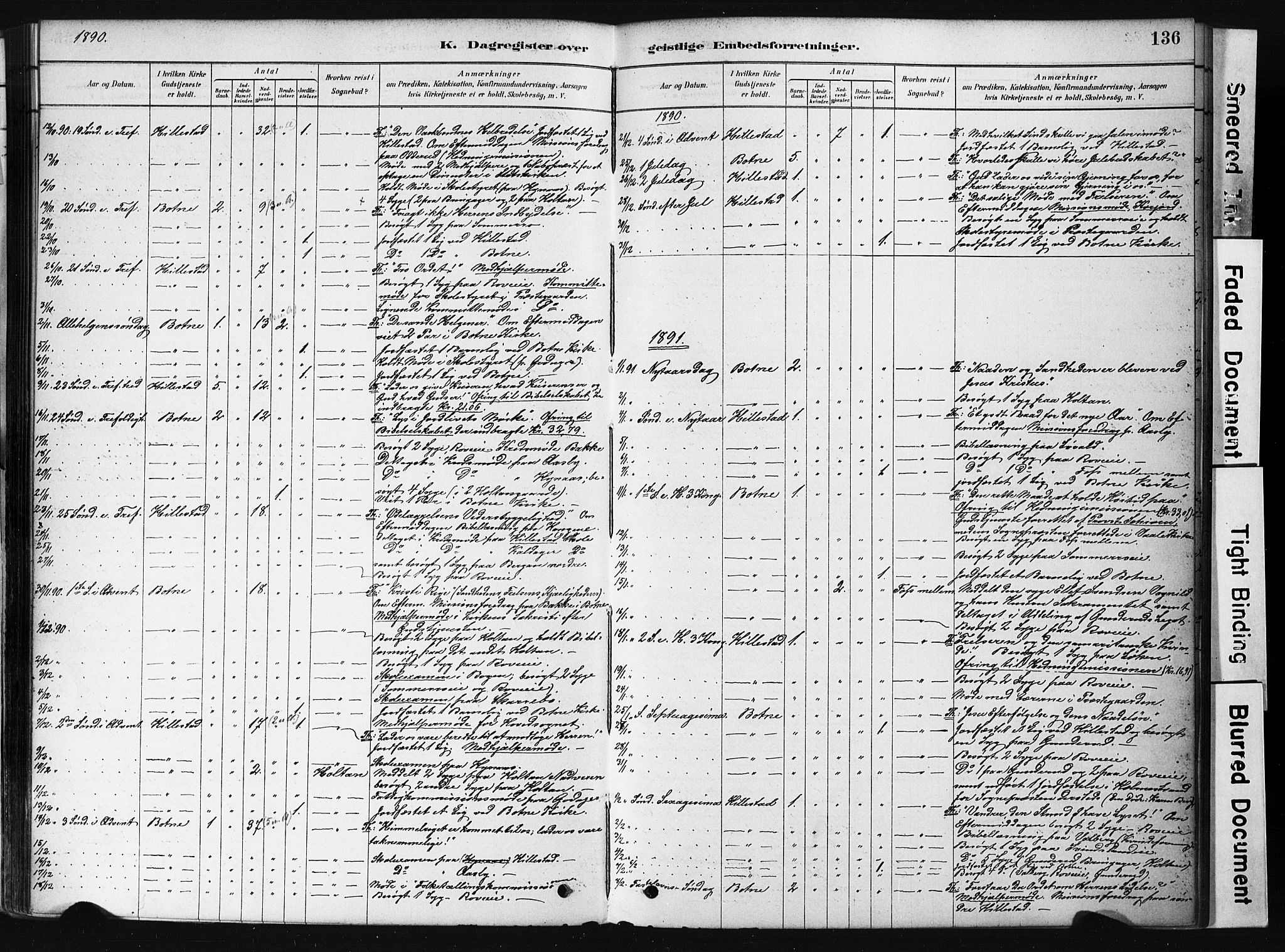 Botne kirkebøker, AV/SAKO-A-340/F/Fb/L0001: Parish register (official) no. II 1, 1878-1902, p. 136