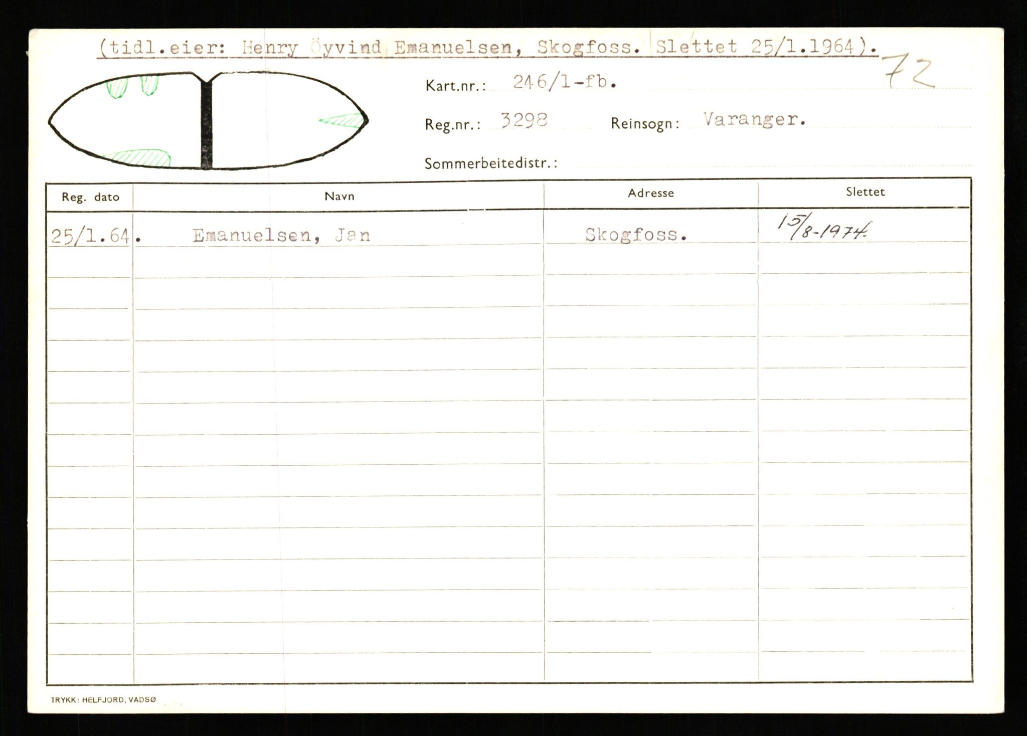 Lappefogden i Finnmark/Reindriftsforvaltningen Øst-Finnmark, AV/SATØ-S-1461/G/Ge/Gea/L0007: Slettede reinmerker: Karasjok, Kautokeino, Polmak og Varanger, 1934-1992, p. 271