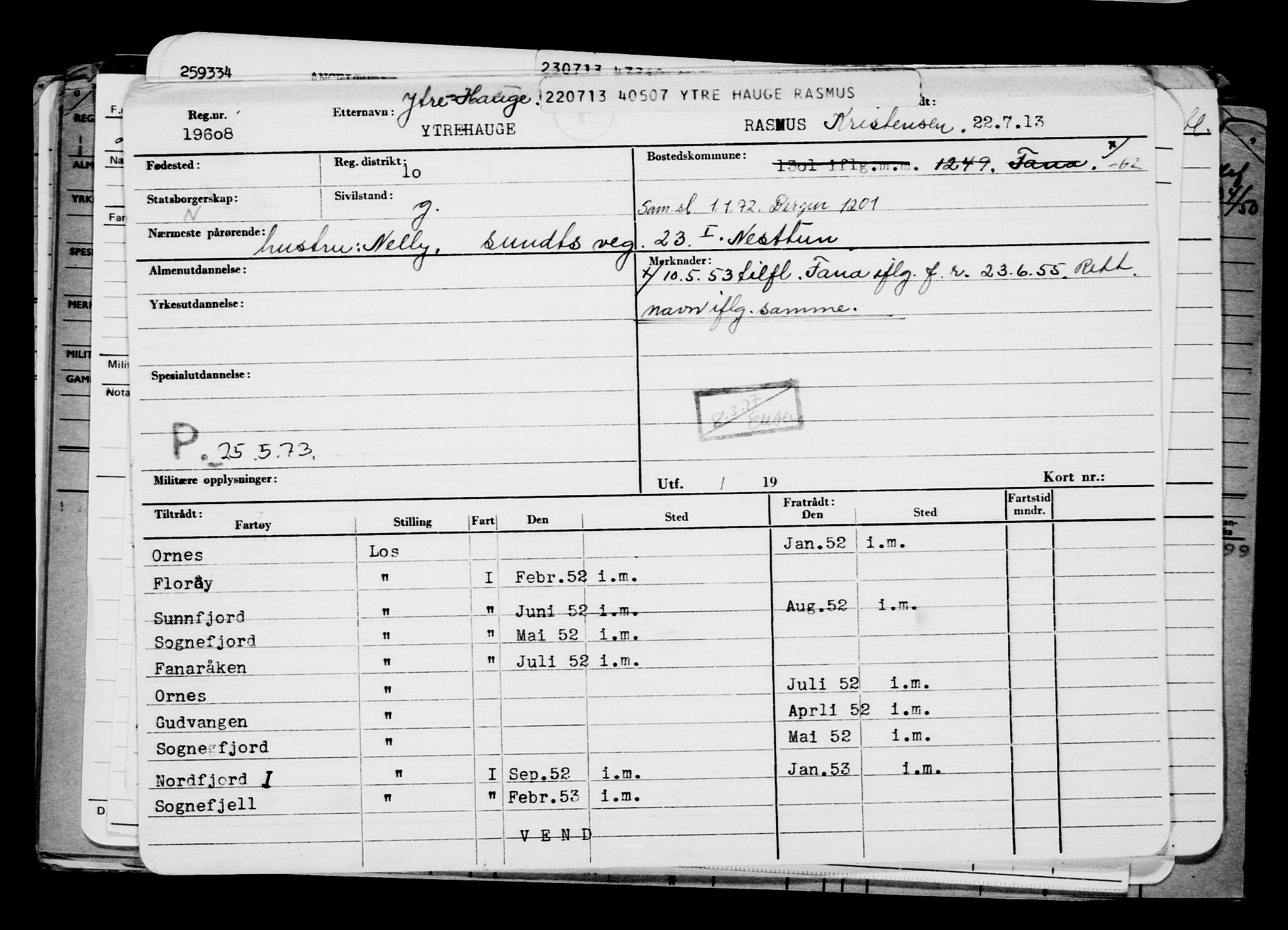 Direktoratet for sjømenn, AV/RA-S-3545/G/Gb/L0114: Hovedkort, 1913, p. 253