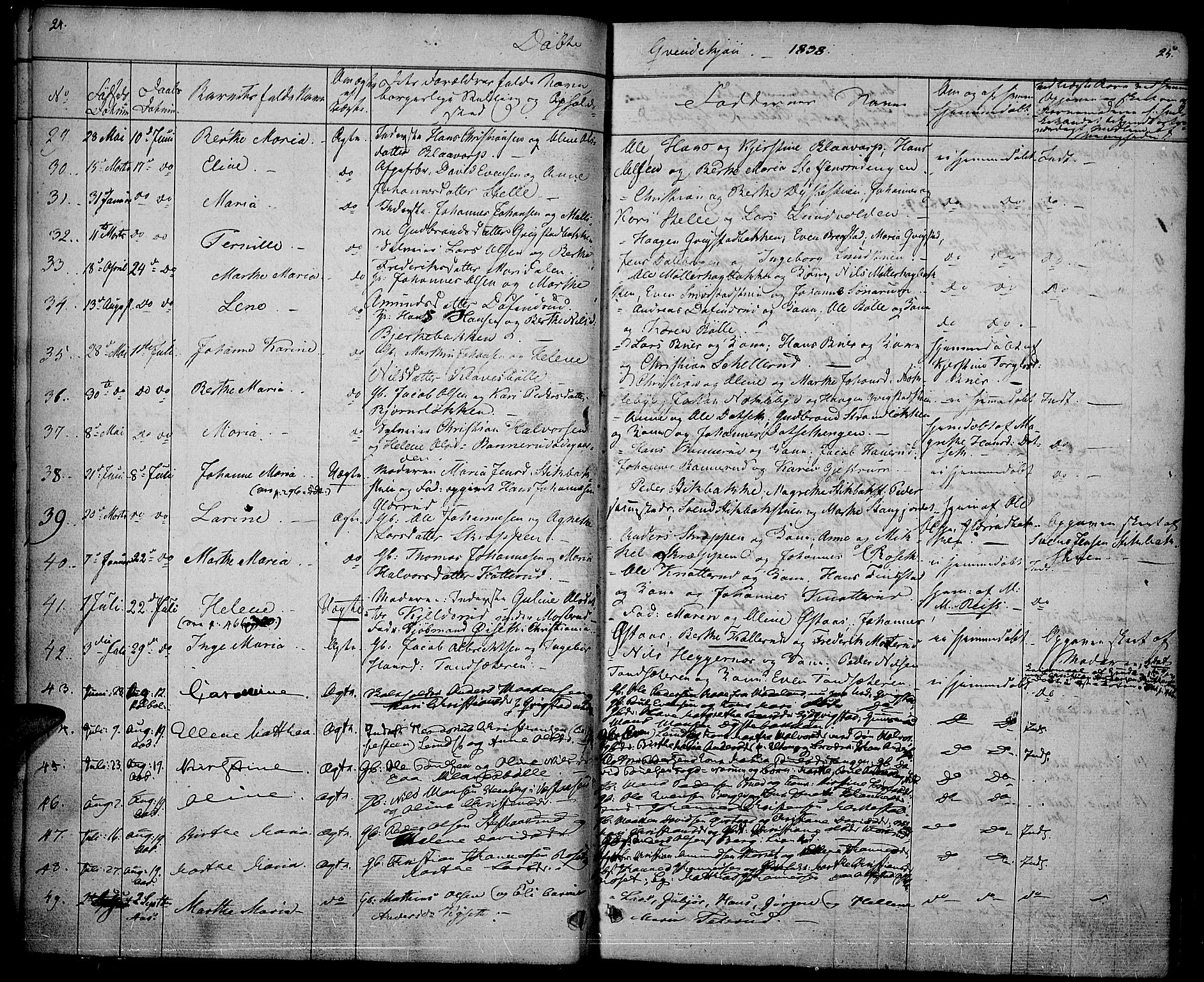 Vestre Toten prestekontor, SAH/PREST-108/H/Ha/Haa/L0003: Parish register (official) no. 3, 1836-1843, p. 24-25