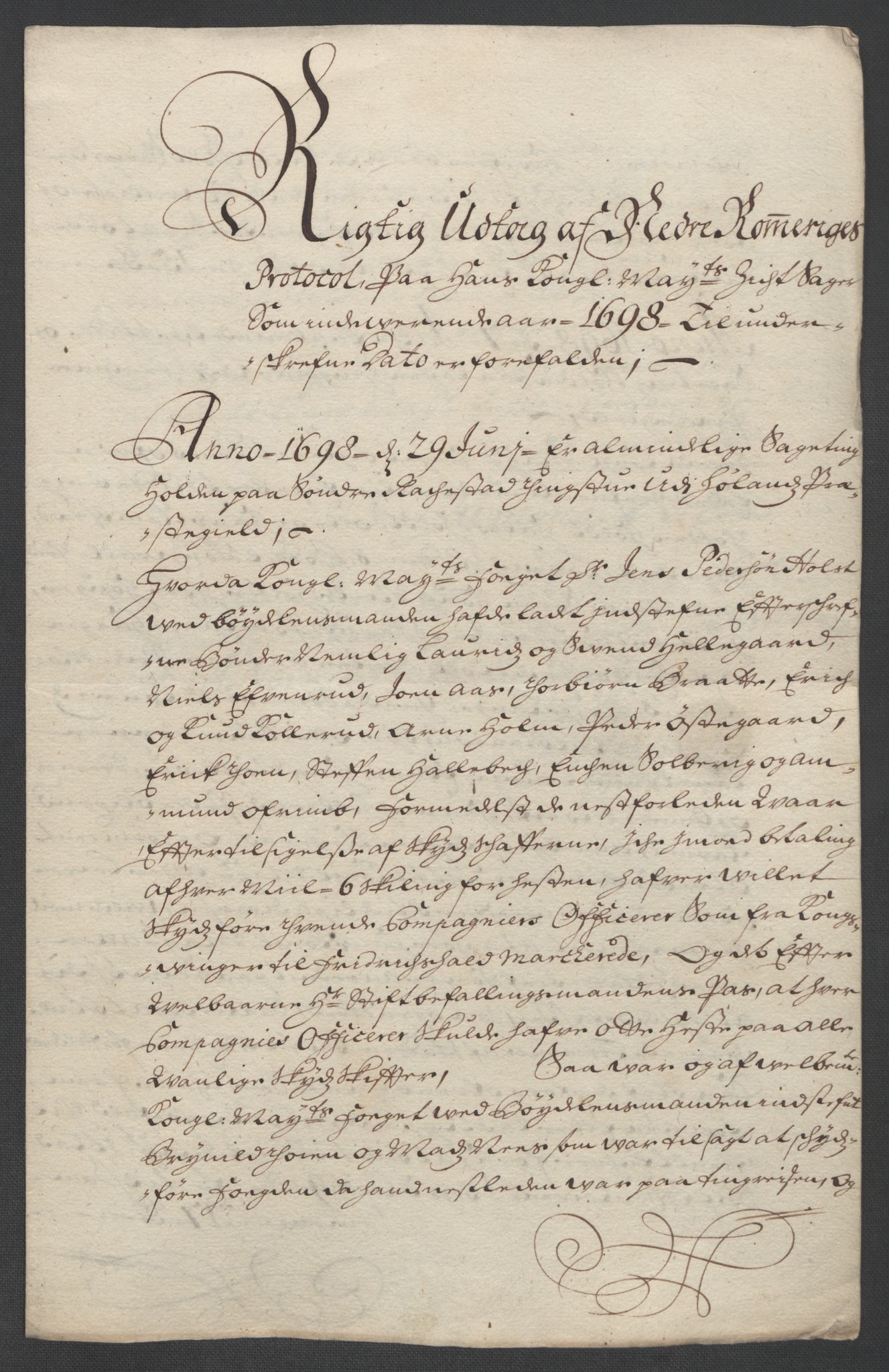 Rentekammeret inntil 1814, Reviderte regnskaper, Fogderegnskap, RA/EA-4092/R11/L0581: Fogderegnskap Nedre Romerike, 1698, p. 28