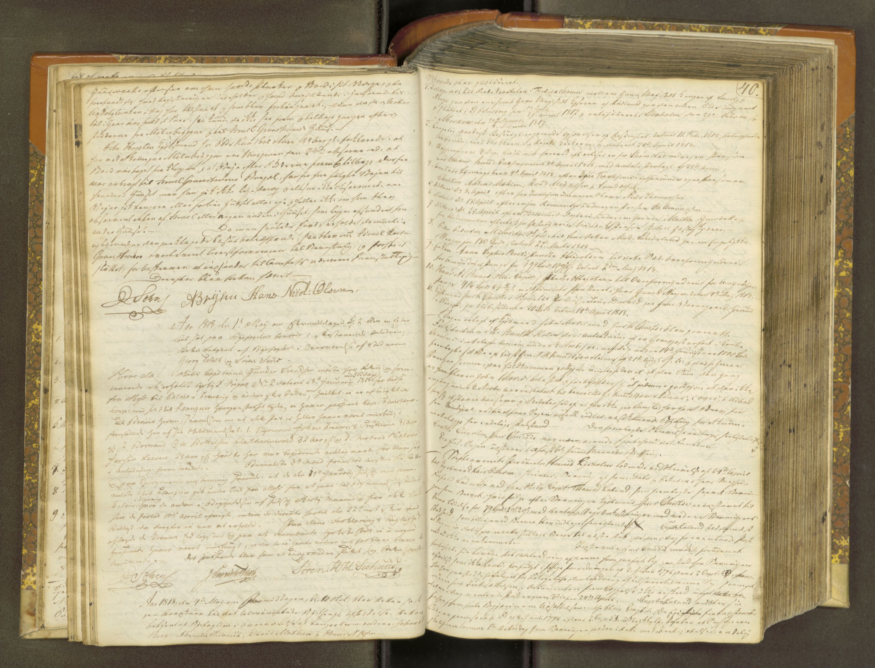 Kristiansund byfogd, AV/SAT-A-4587/A/01/L0008: Justisprotokoll. Aut. 31.12.1817, 1817-1829, p. 39b-40a