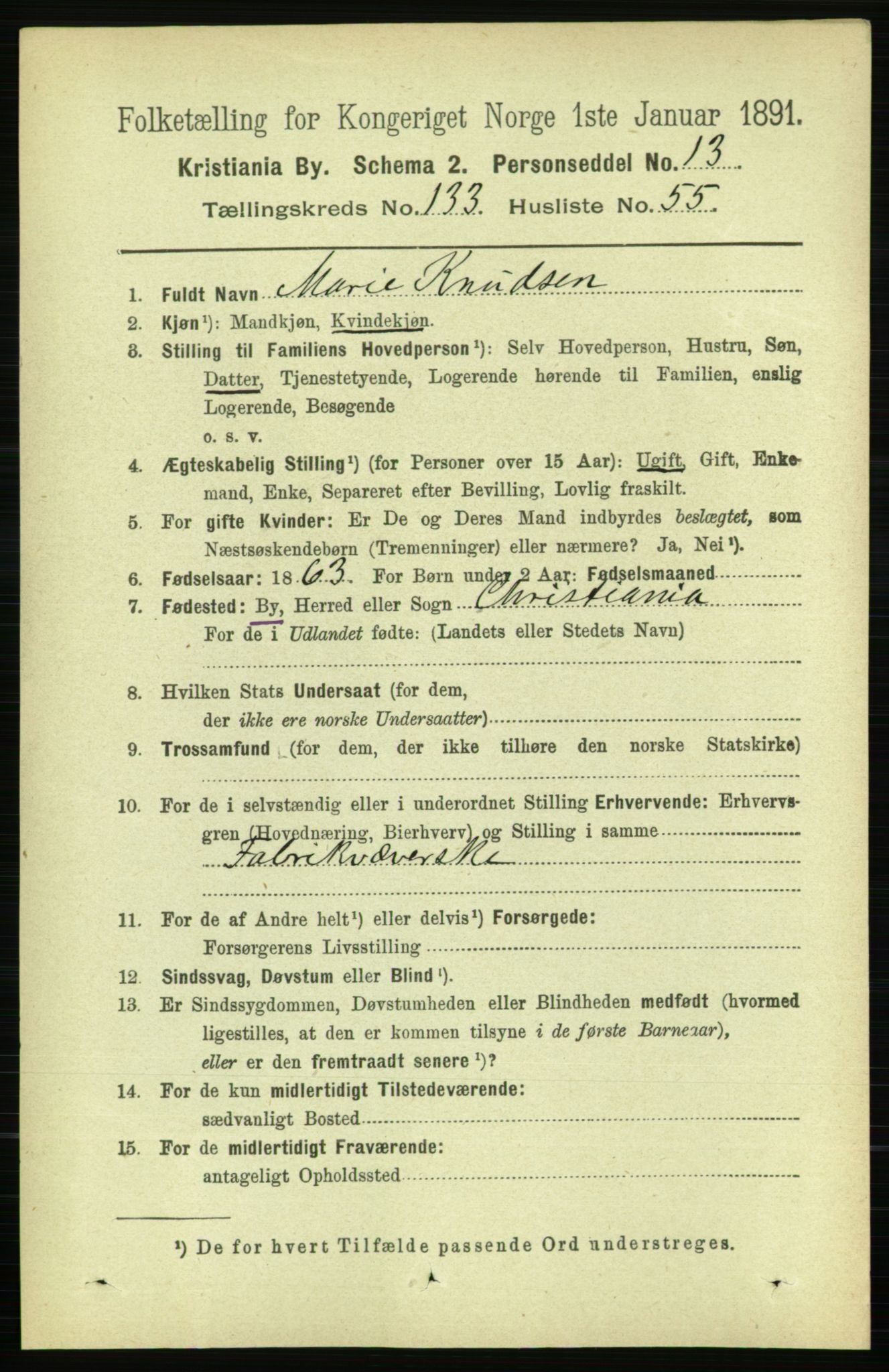 RA, 1891 census for 0301 Kristiania, 1891, p. 73358