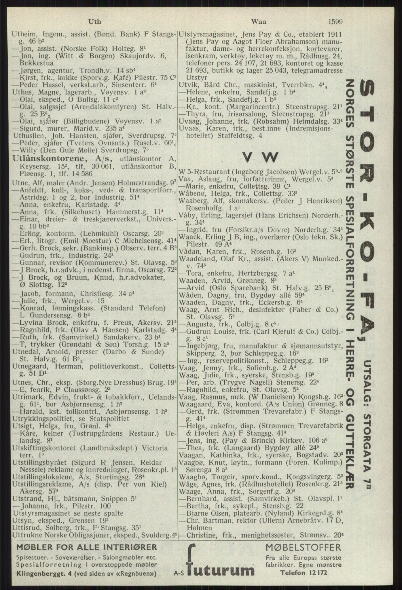 Kristiania/Oslo adressebok, PUBL/-, 1941, p. 1599