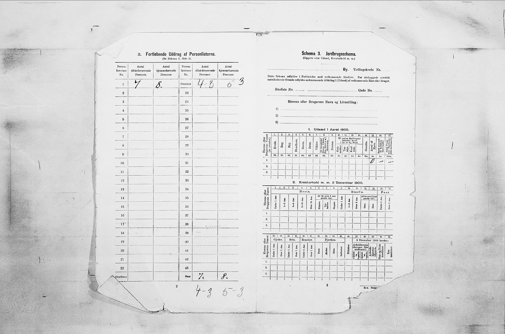 RA, 1900 census for Holmestrand, 1900, p. 201