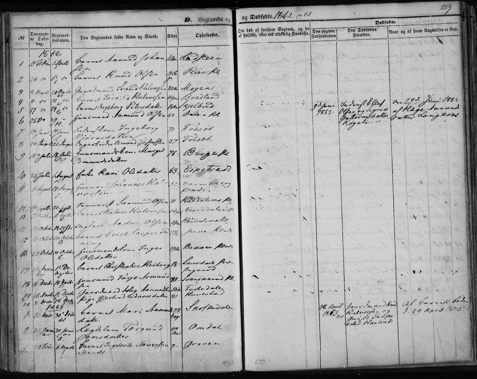 Lårdal kirkebøker, SAKO/A-284/F/Fa/L0006: Parish register (official) no. I 6, 1861-1886, p. 289