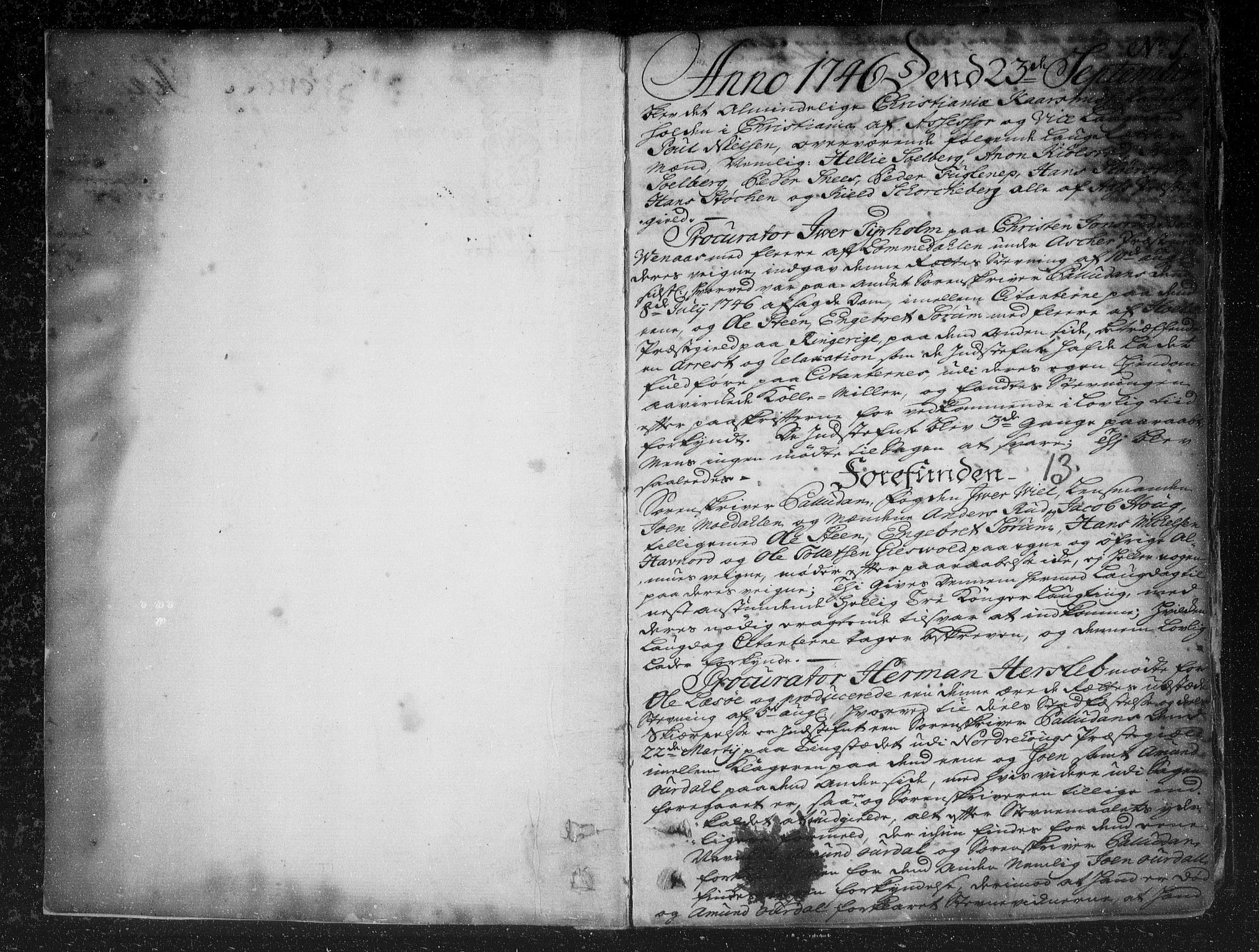 Christiania lagting, AV/SAO-A-11131/F/Fa/L0014: Tingbok, 1746-1757, p. 0b-1a