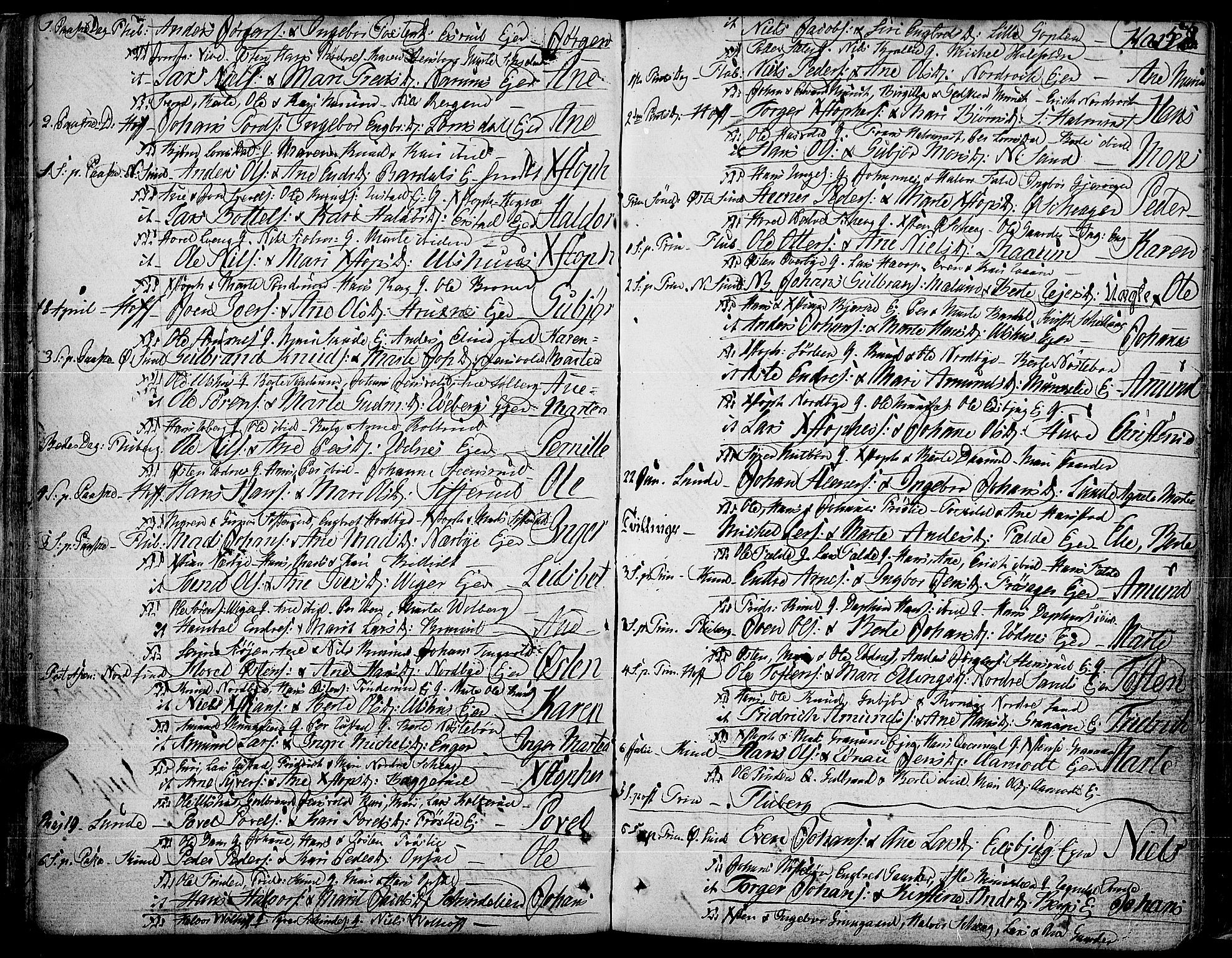 Land prestekontor, AV/SAH-PREST-120/H/Ha/Haa/L0006: Parish register (official) no. 6, 1784-1813, p. 52