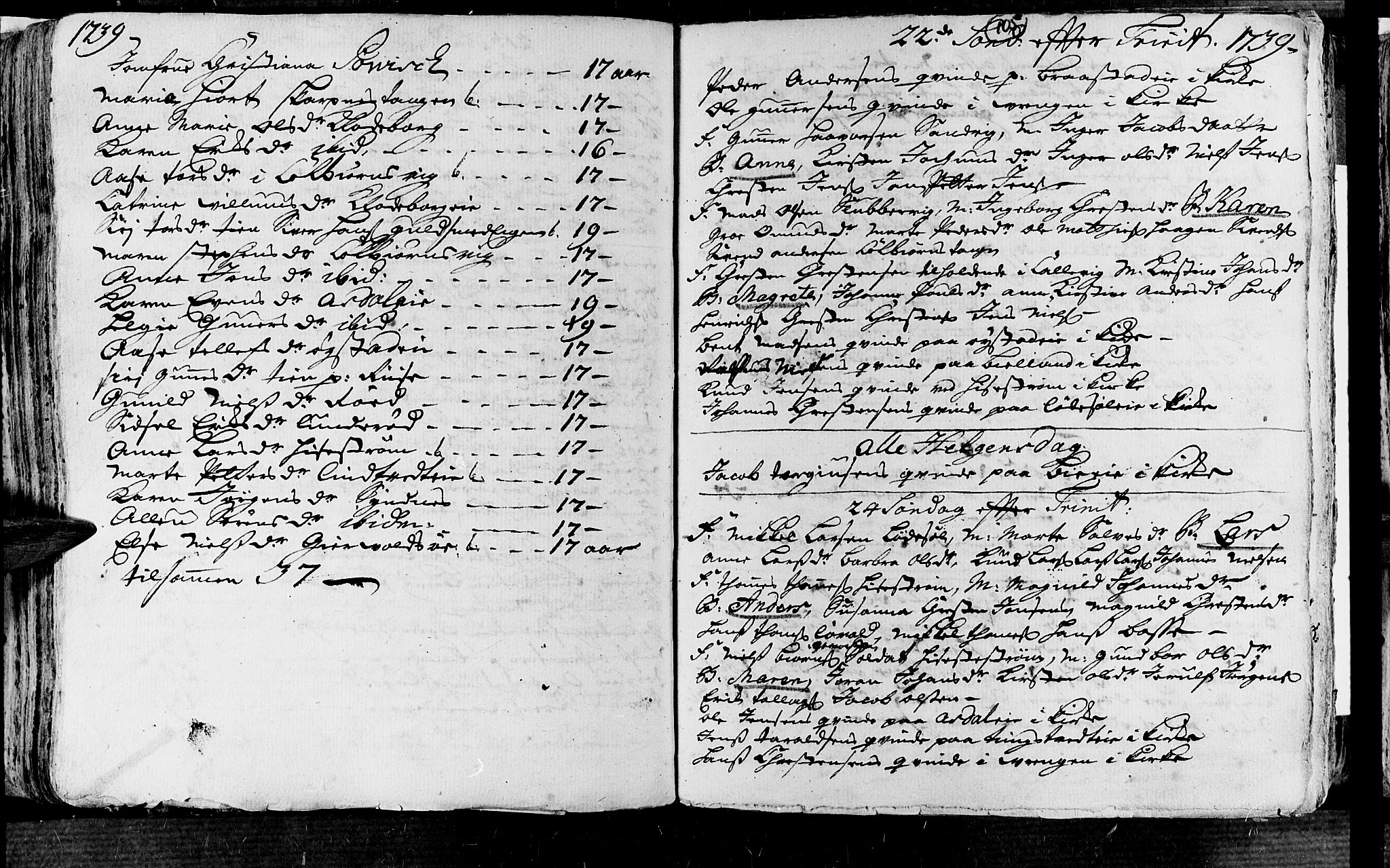 Øyestad sokneprestkontor, AV/SAK-1111-0049/F/Fa/L0004: Parish register (official) no. A 4, 1730-1750, p. 105