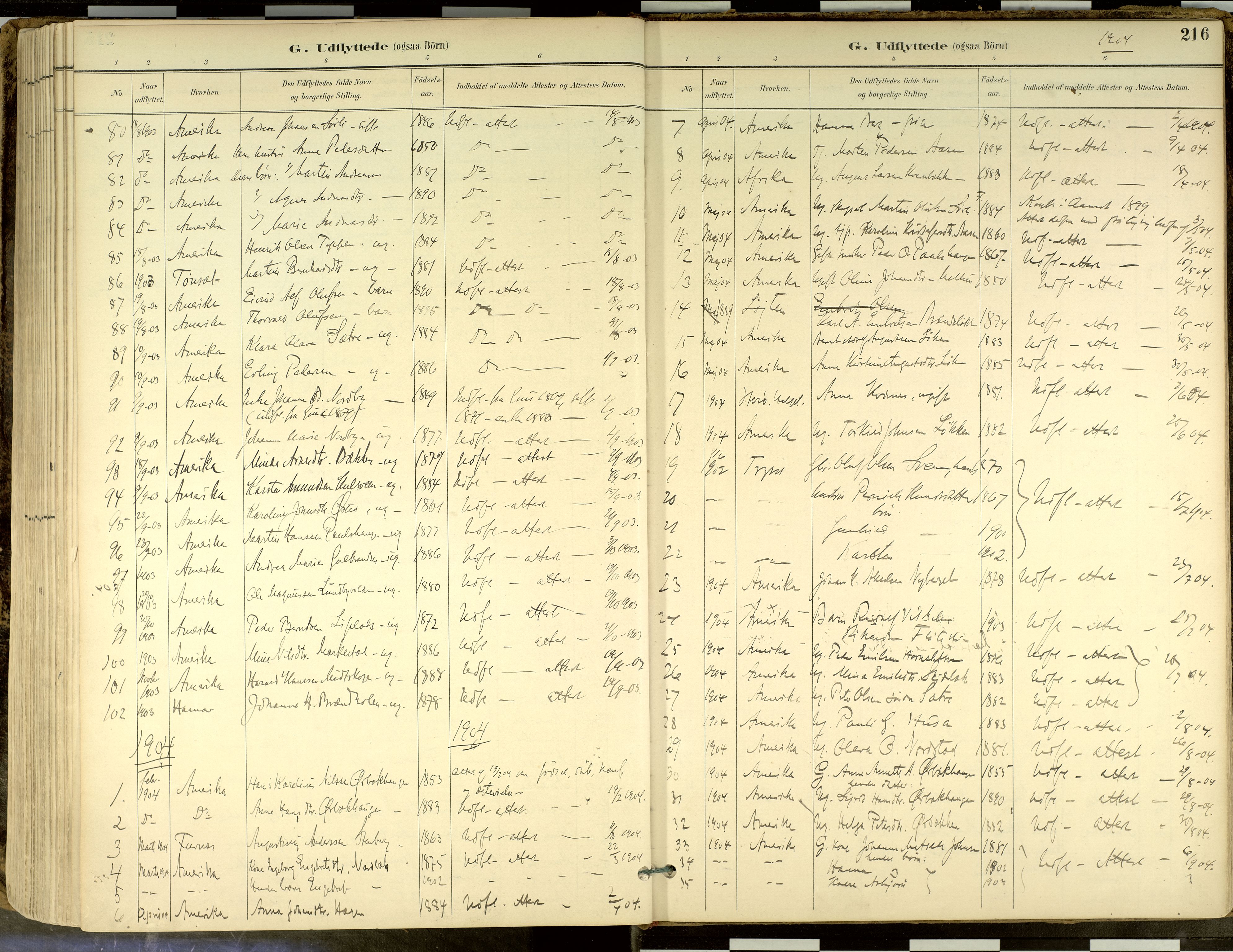Elverum prestekontor, SAH/PREST-044/H/Ha/Haa/L0018: Parish register (official) no. 18, 1894-1914, p. 216