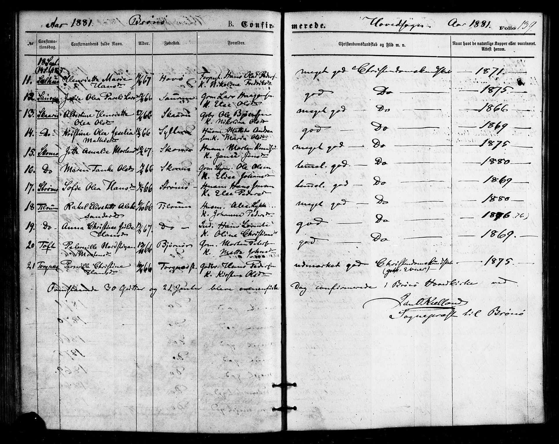 Ministerialprotokoller, klokkerbøker og fødselsregistre - Nordland, SAT/A-1459/813/L0199: Parish register (official) no. 813A09, 1875-1885, p. 139