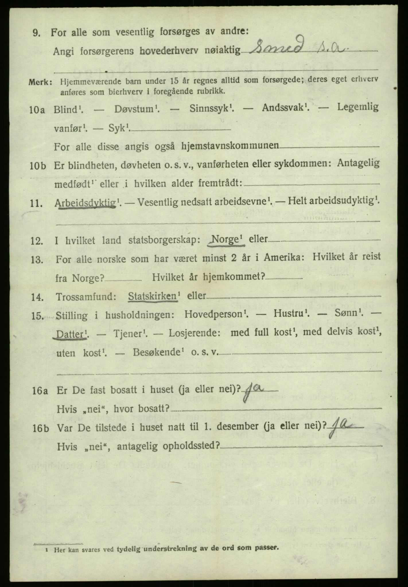 SAB, 1920 census for Nord-Vågsøy, 1920, p. 2531