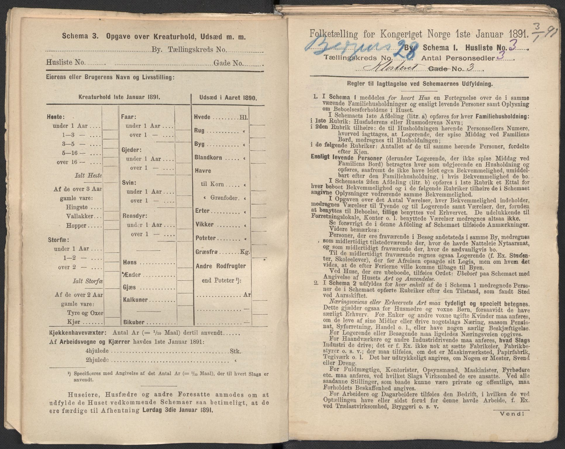 RA, 1891 Census for 1301 Bergen, 1891, p. 4428