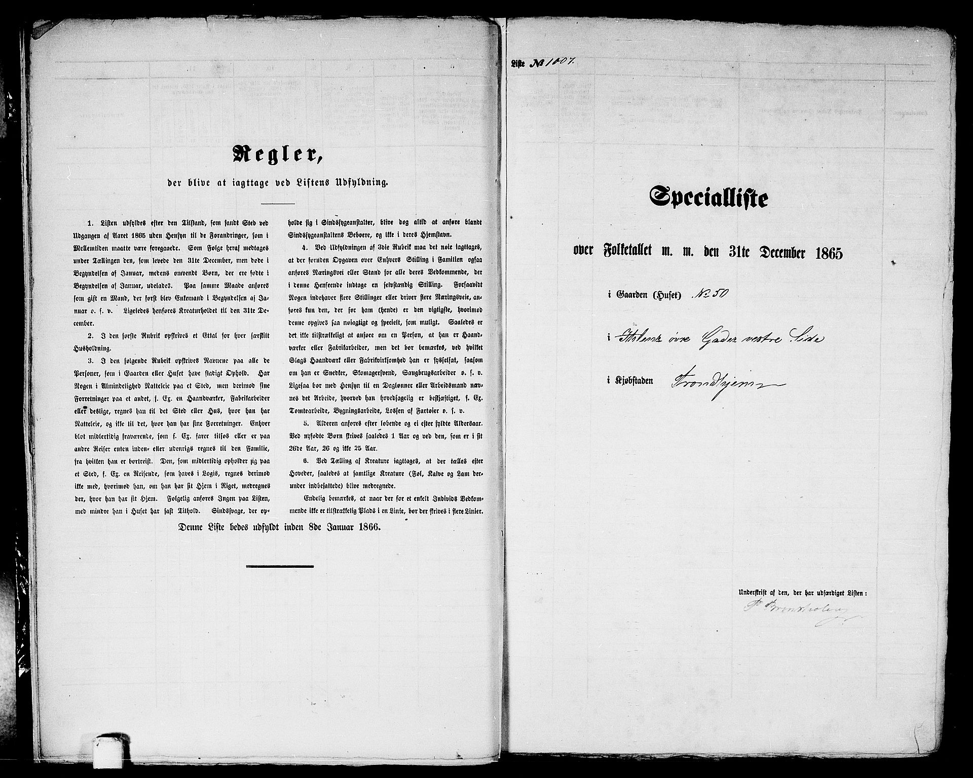 RA, 1865 census for Trondheim, 1865, p. 2095