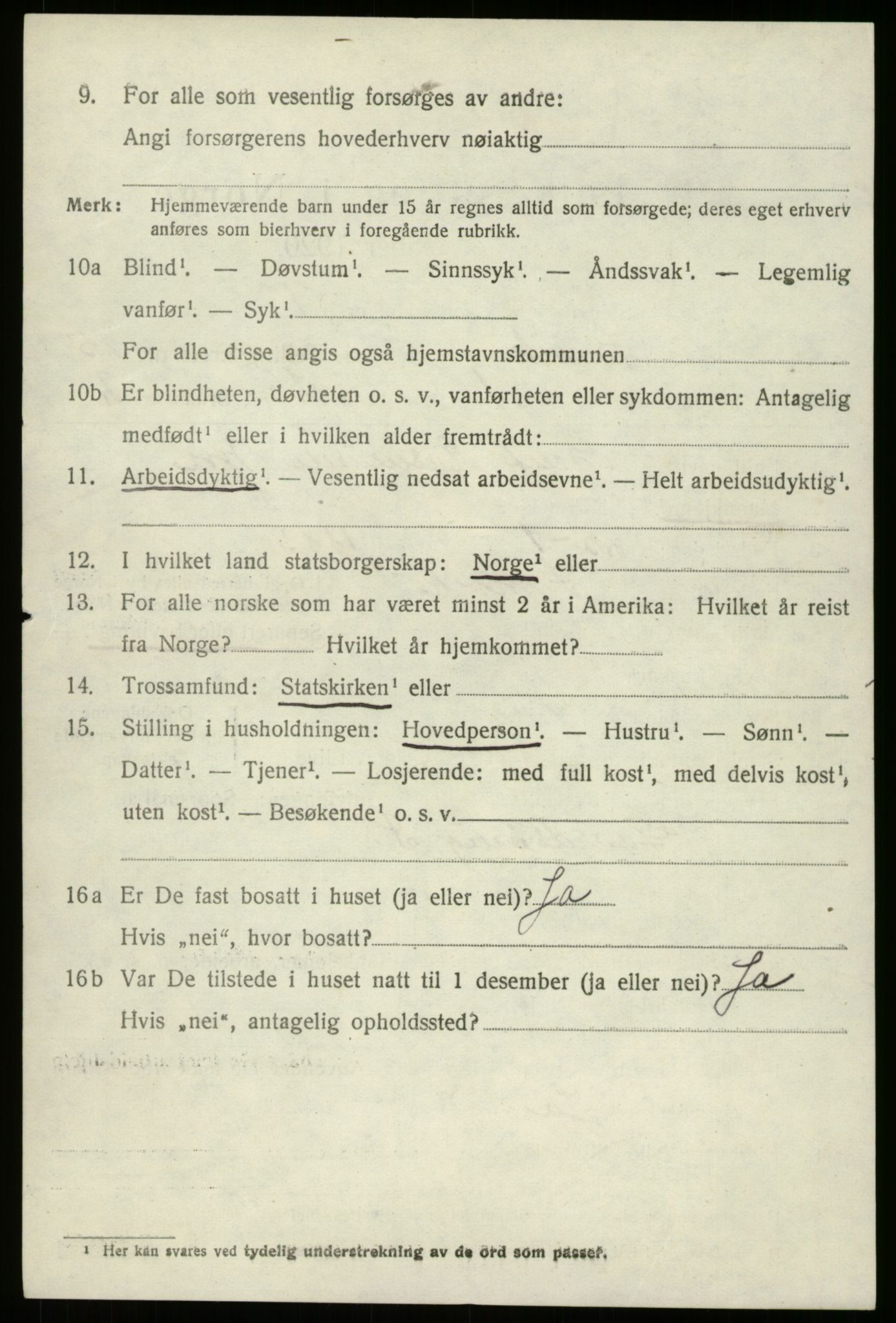 SAB, 1920 census for Innvik, 1920, p. 6114