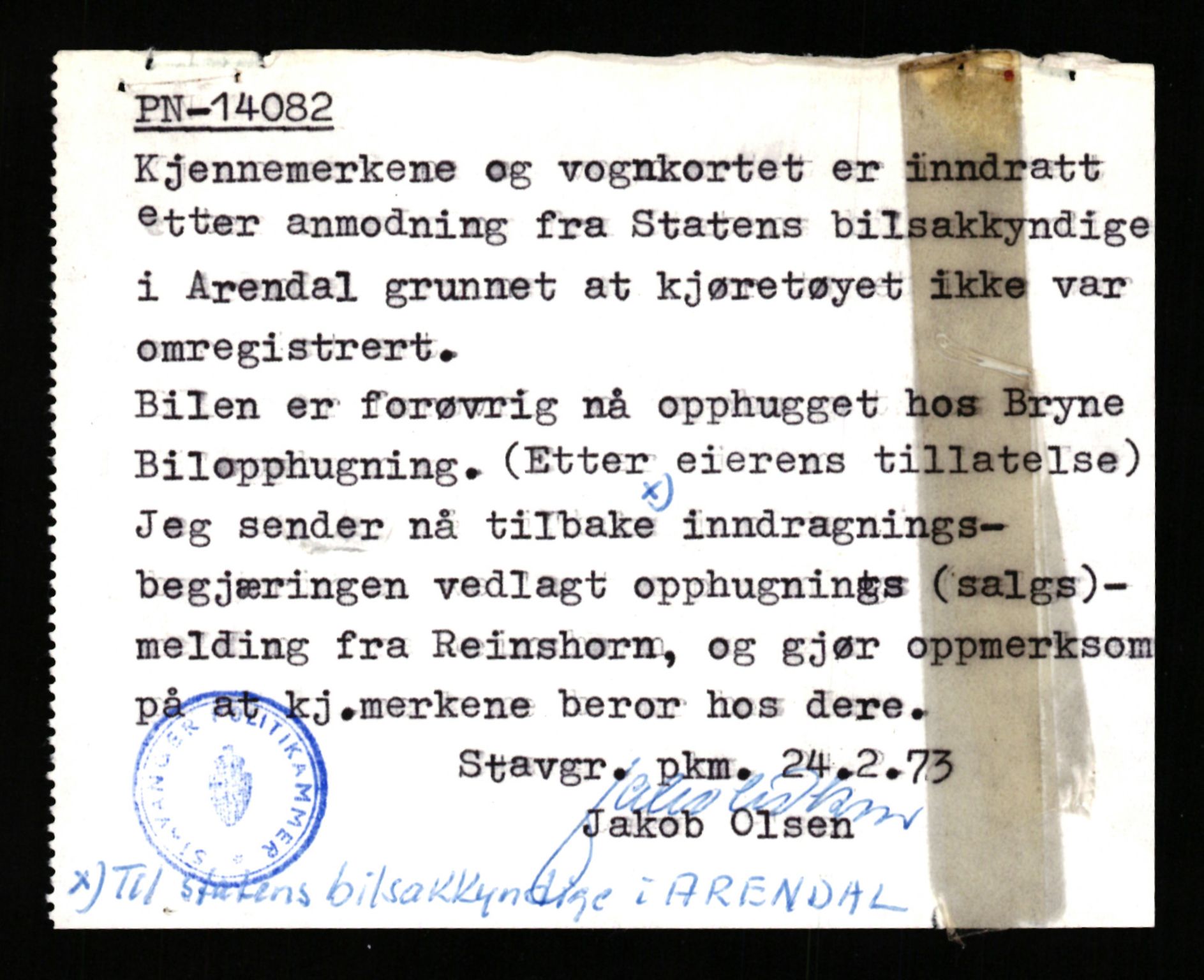 Stavanger trafikkstasjon, AV/SAST-A-101942/0/G/L0003: Registreringsnummer: 10466 - 15496, 1930-1971, p. 2515