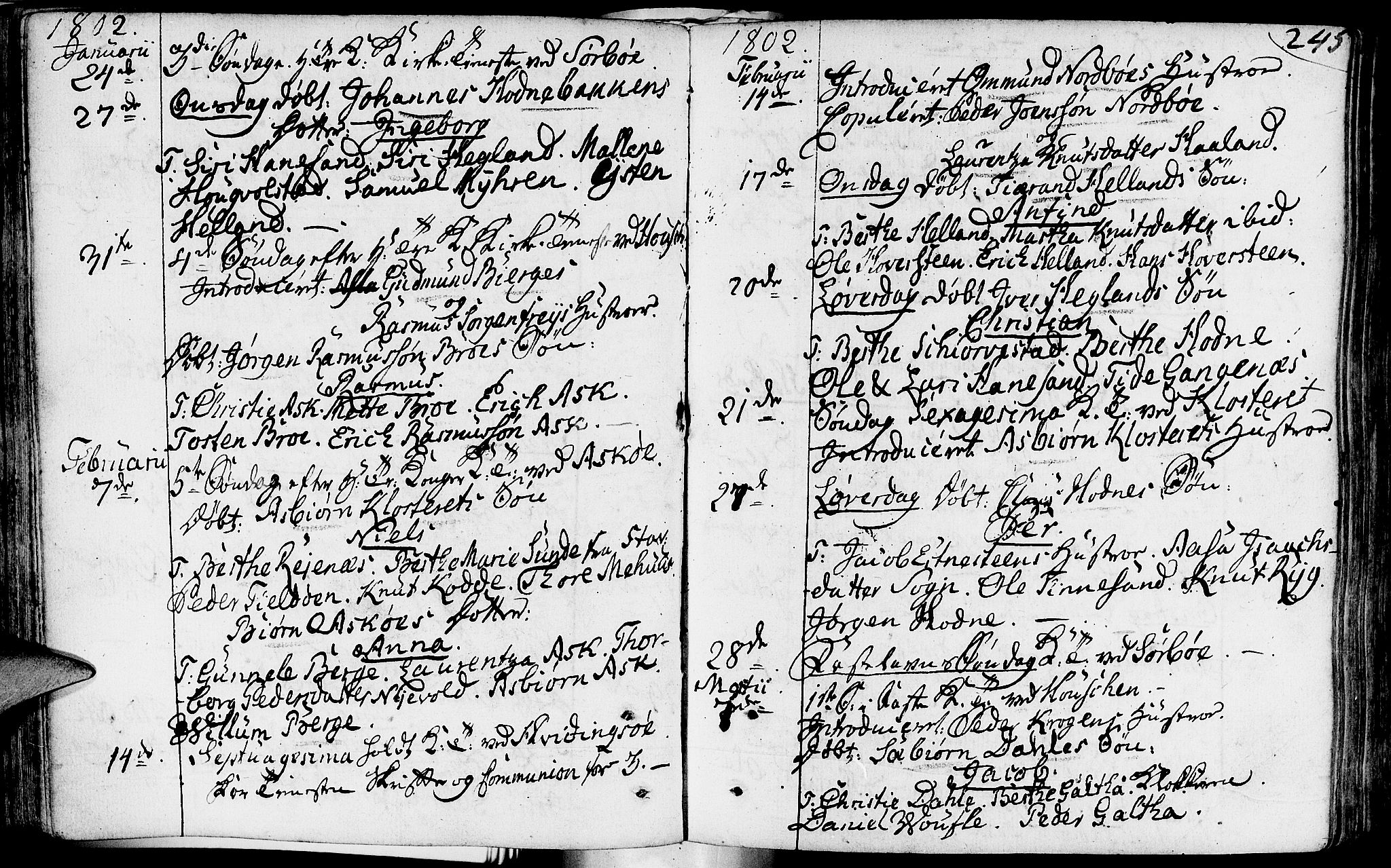 Rennesøy sokneprestkontor, SAST/A -101827/H/Ha/Haa/L0003: Parish register (official) no. A 3, 1772-1815, p. 245