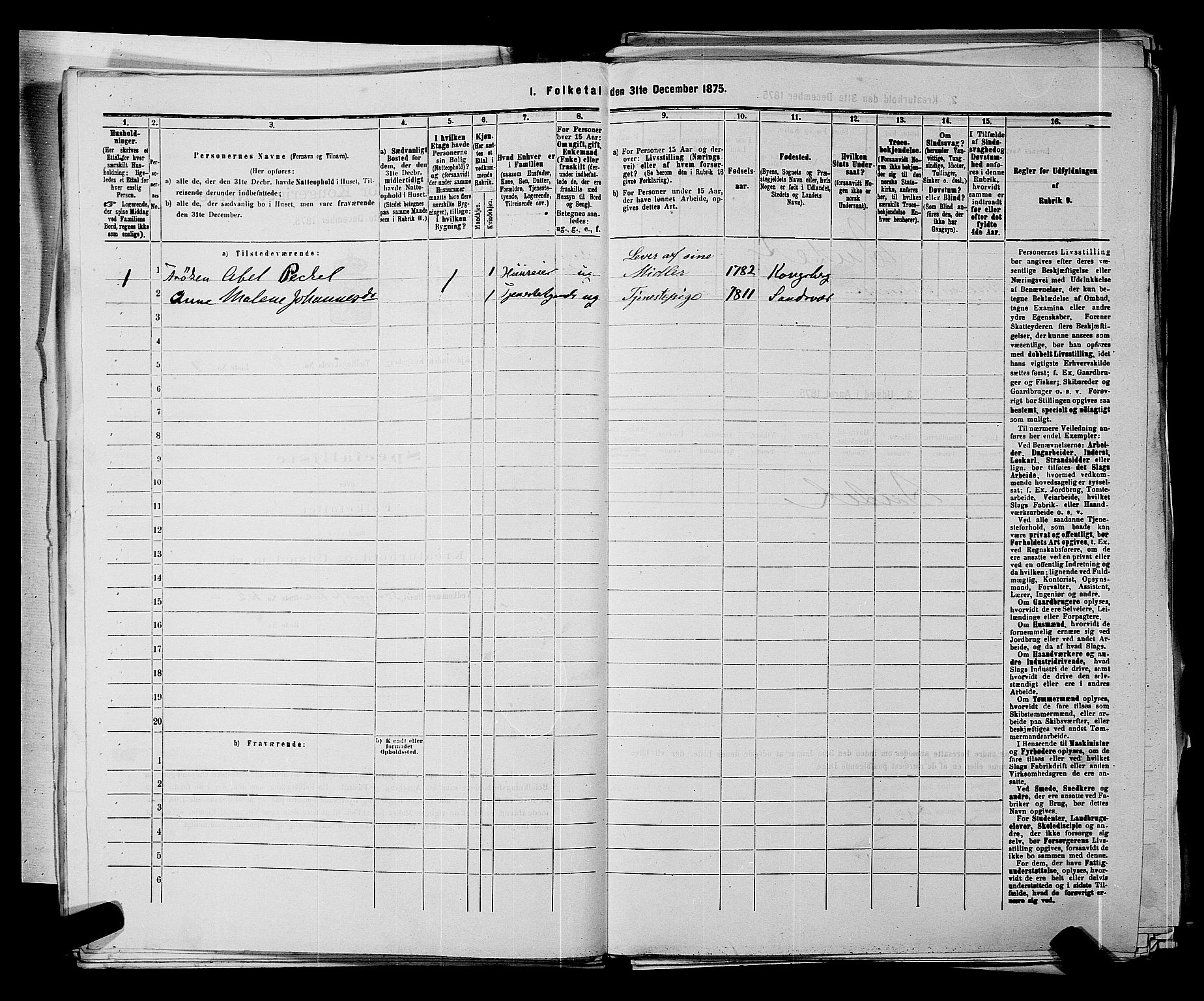 SAKO, 1875 census for 0604B Kongsberg/Kongsberg, 1875, p. 232