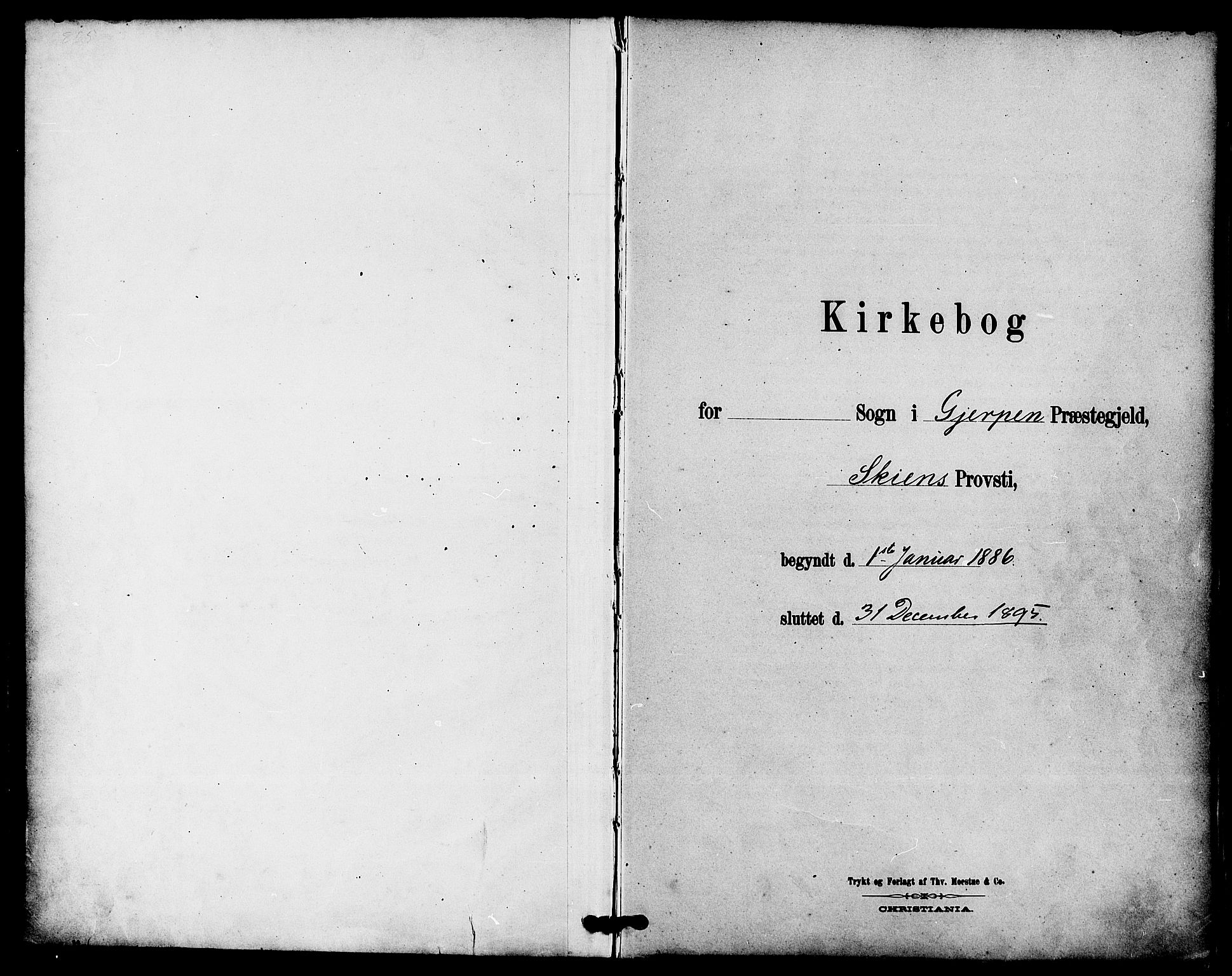Gjerpen kirkebøker, SAKO/A-265/F/Fa/L0010: Parish register (official) no. I 10, 1886-1895