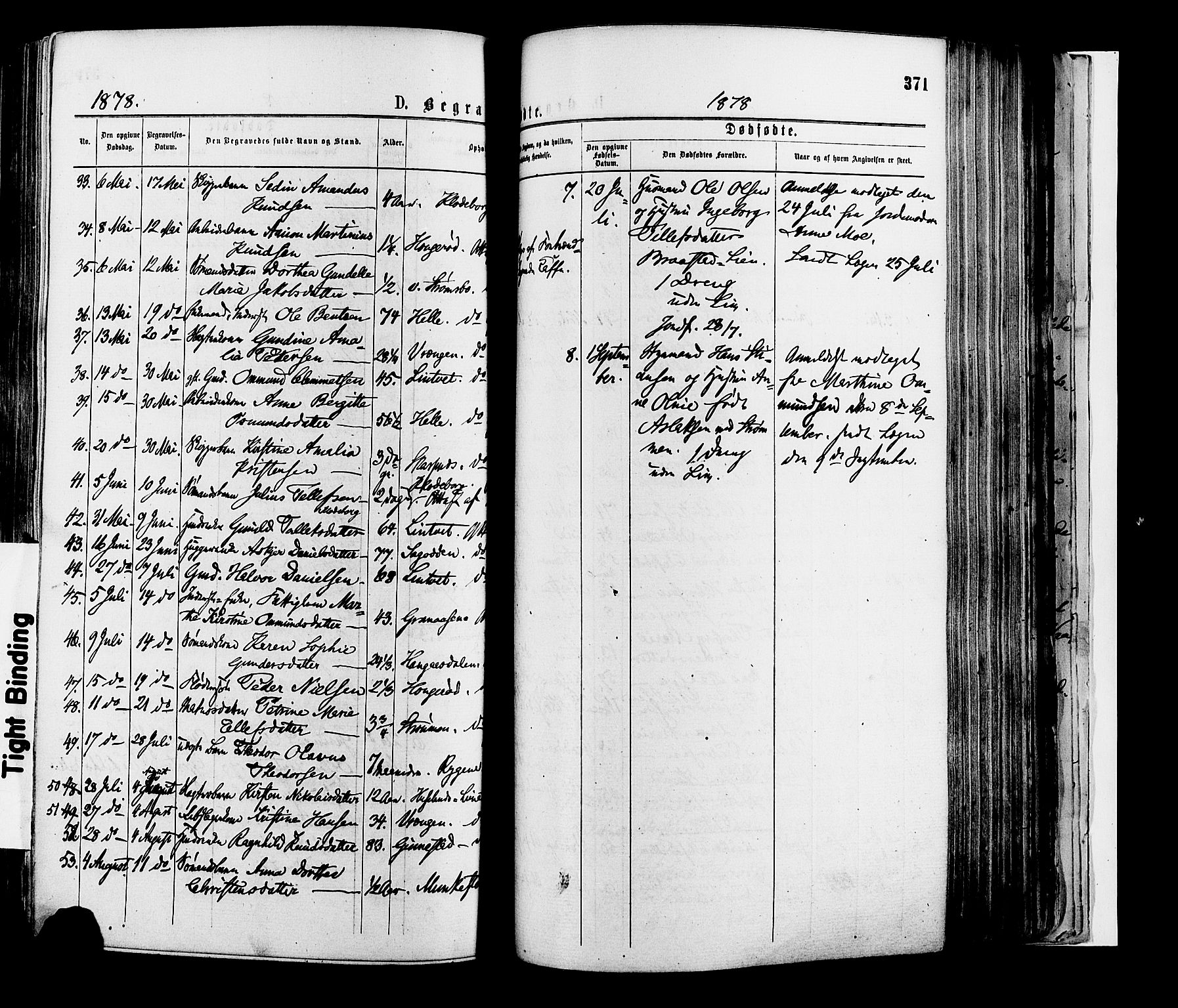 Øyestad sokneprestkontor, AV/SAK-1111-0049/F/Fa/L0016: Parish register (official) no. A 16, 1874-1886, p. 371