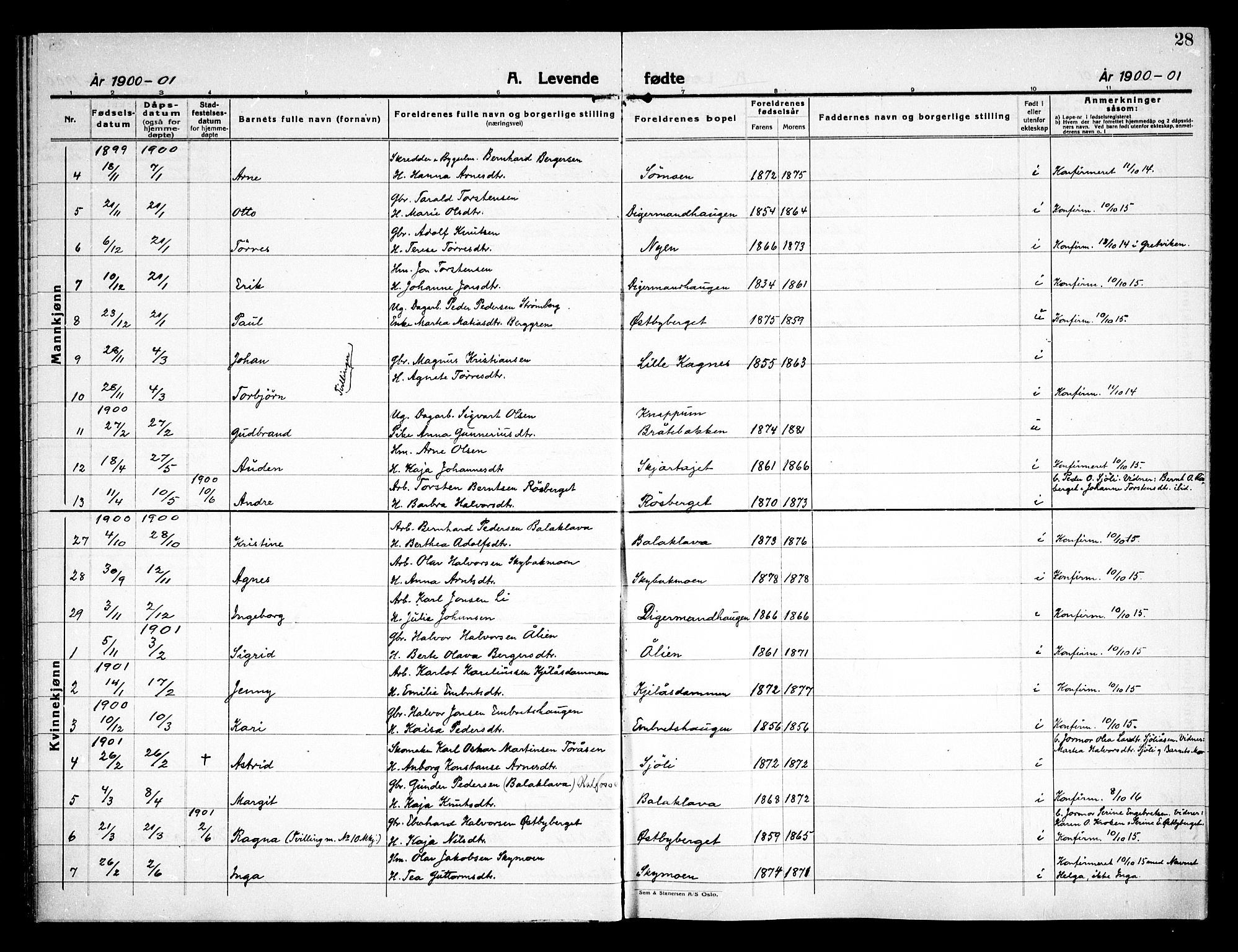 Åsnes prestekontor, SAH/PREST-042/H/Ha/Haa/L0000D: Parish register (official) no. 0B, 1890-1929, p. 28