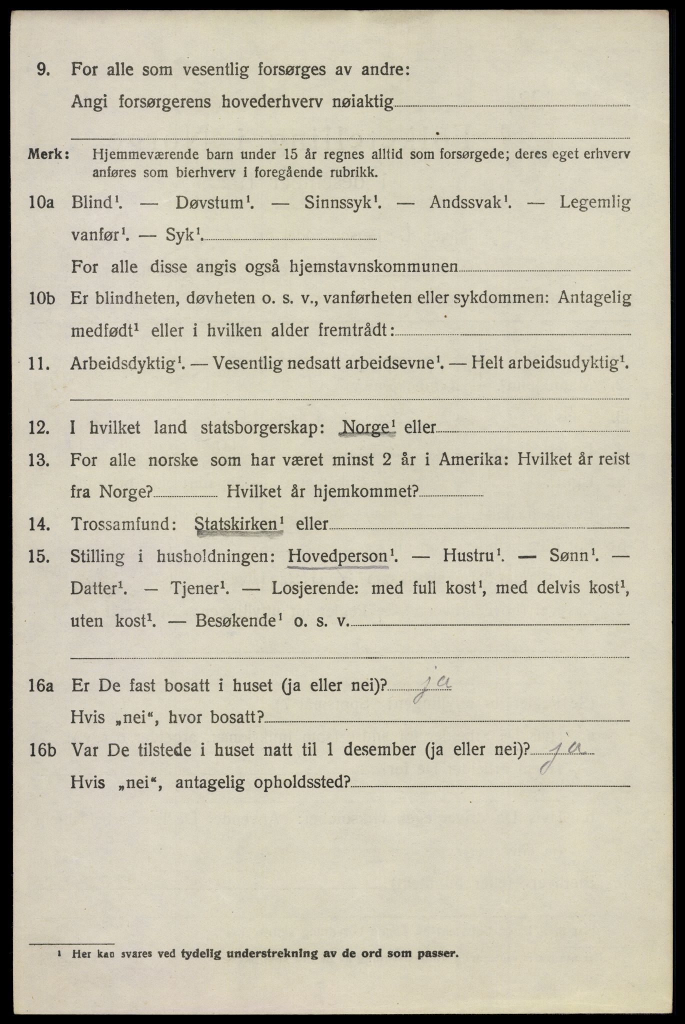 SAO, 1920 census for Vestby, 1920, p. 5278