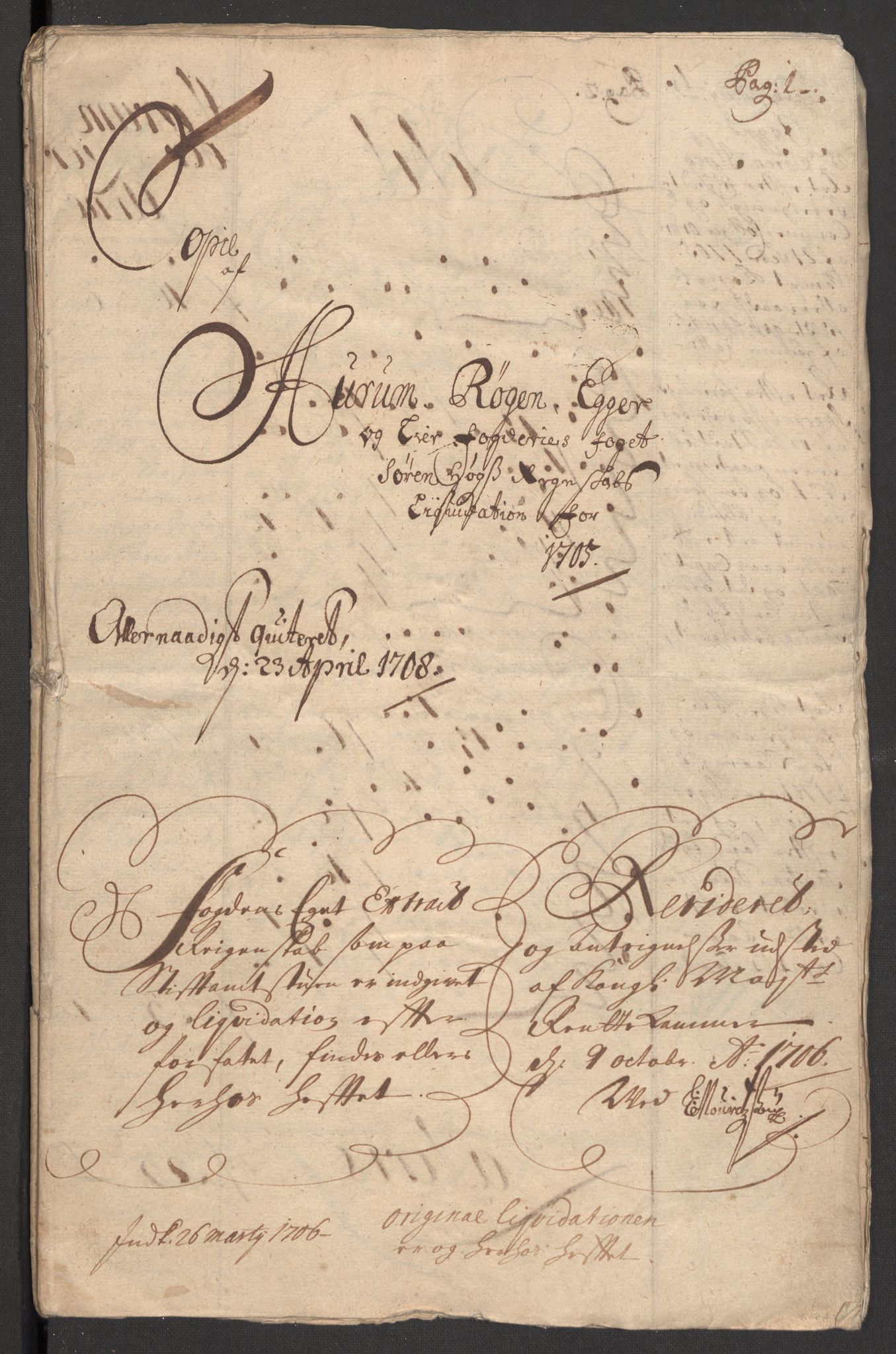 Rentekammeret inntil 1814, Reviderte regnskaper, Fogderegnskap, RA/EA-4092/R30/L1700: Fogderegnskap Hurum, Røyken, Eiker og Lier, 1704-1705, p. 240