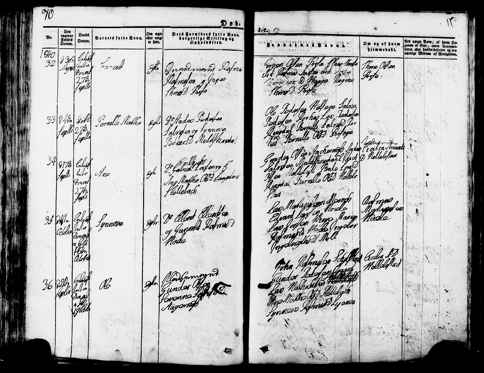 Ministerialprotokoller, klokkerbøker og fødselsregistre - Møre og Romsdal, AV/SAT-A-1454/517/L0221: Parish register (official) no. 517A01, 1827-1858, p. 70