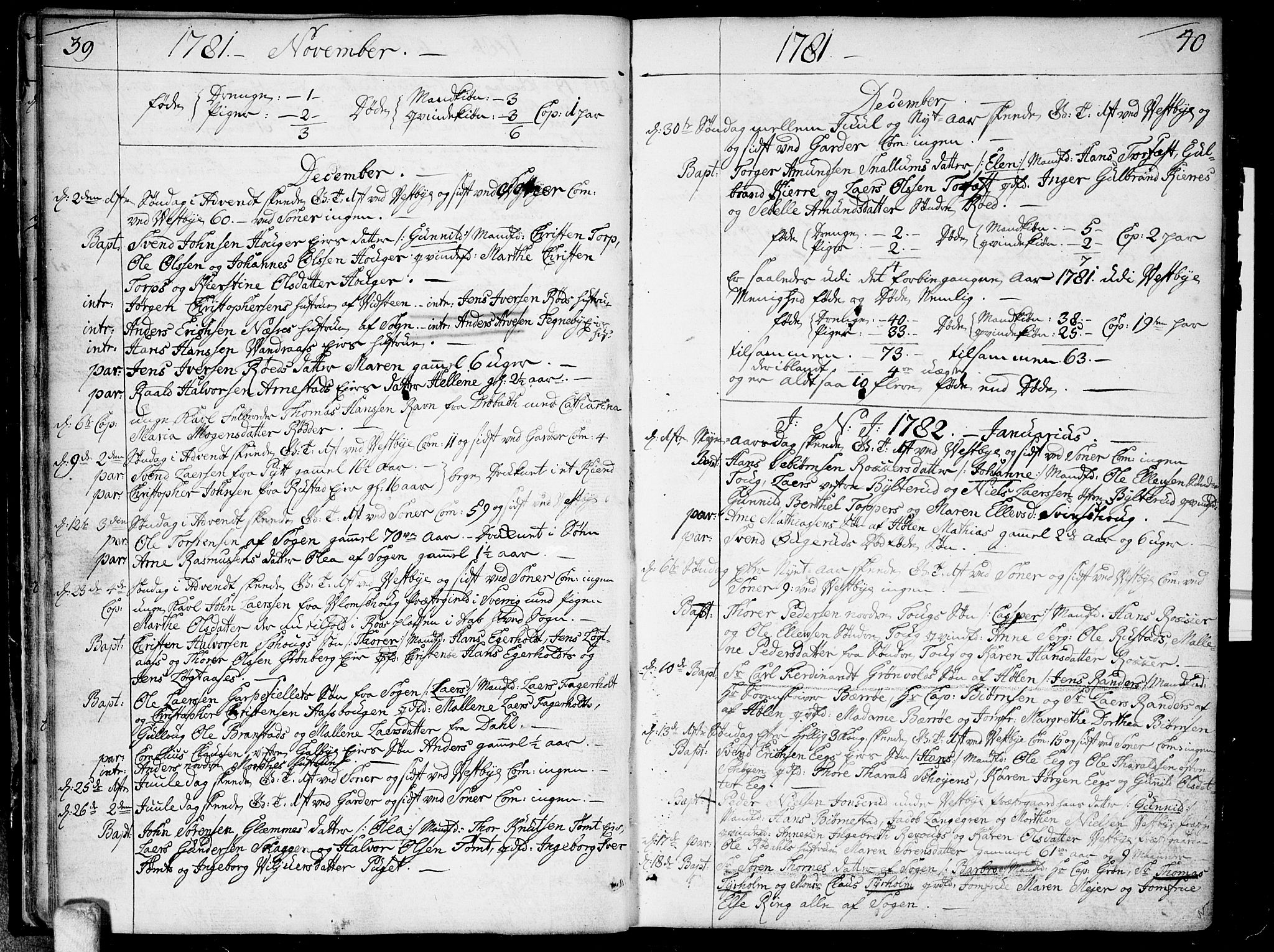 Vestby prestekontor Kirkebøker, AV/SAO-A-10893/F/Fa/L0003: Parish register (official) no. I 3, 1779-1796, p. 39-40