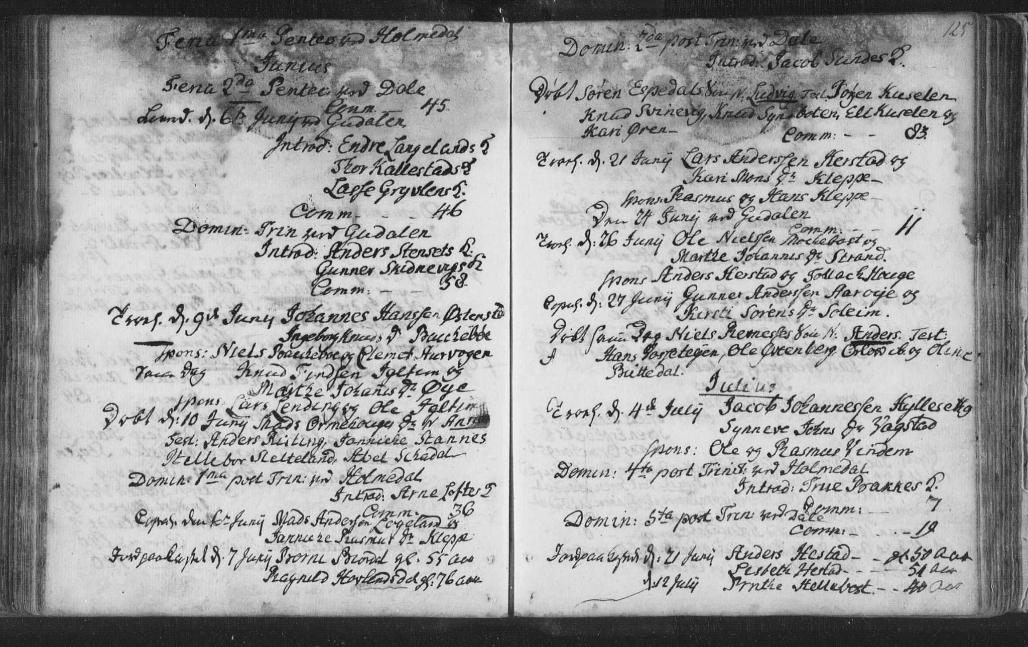 Fjaler sokneprestembete, AV/SAB-A-79801/H/Haa/Haaa/L0002: Parish register (official) no. A 2, 1779-1798, p. 125